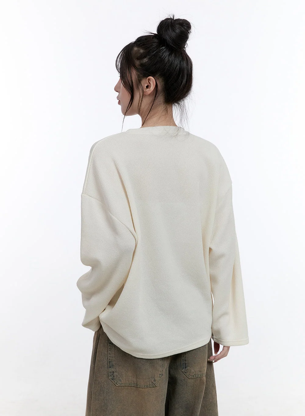 Oversized Graphic Long Sleeve T-Shirt CO418 - Image 6