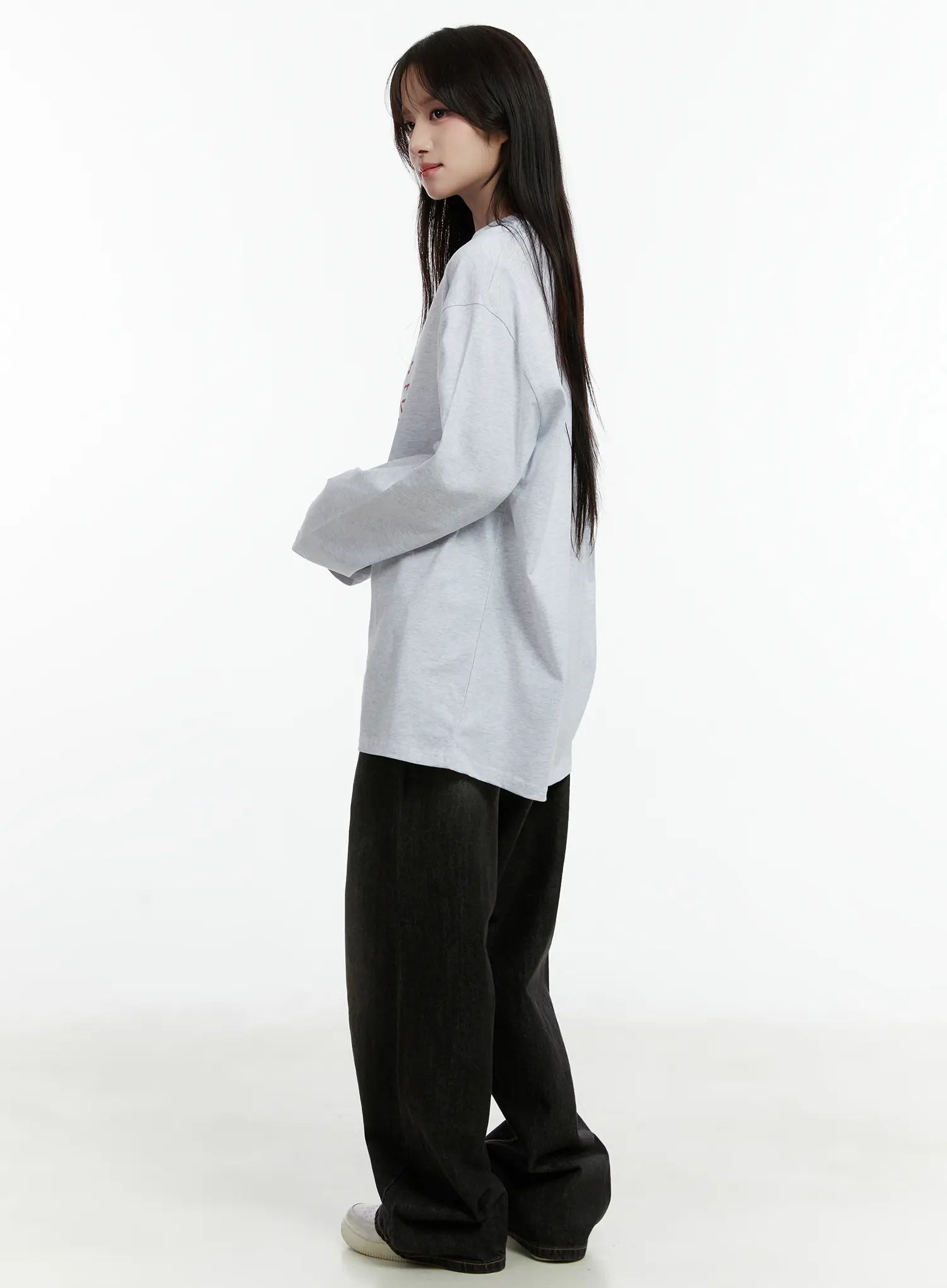 Oversized Graphic Print Long Sleeve Tee CD523 - Image 6