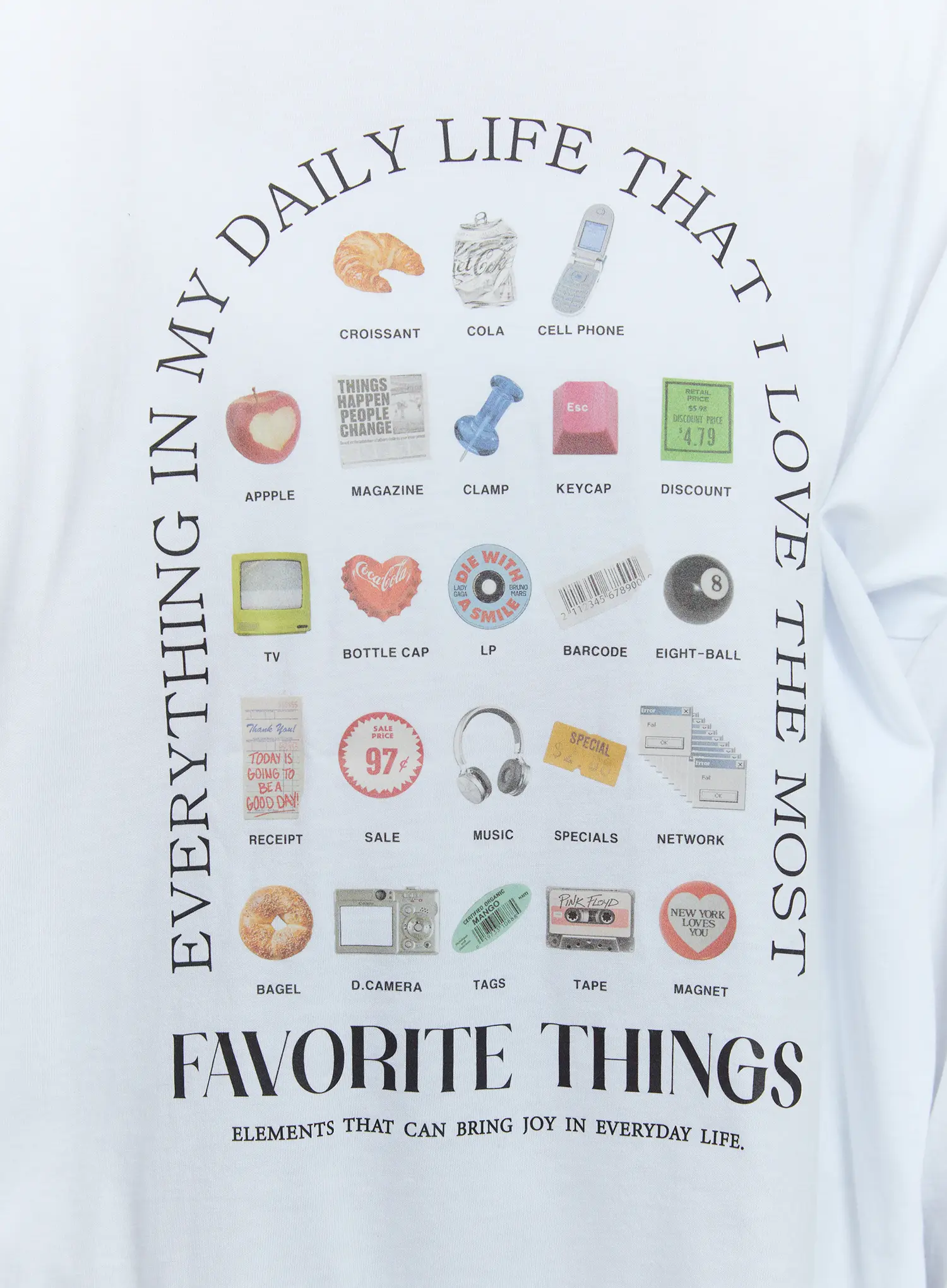 Oversized Graphic Print Long Sleeve Tee CG513 - Image 8
