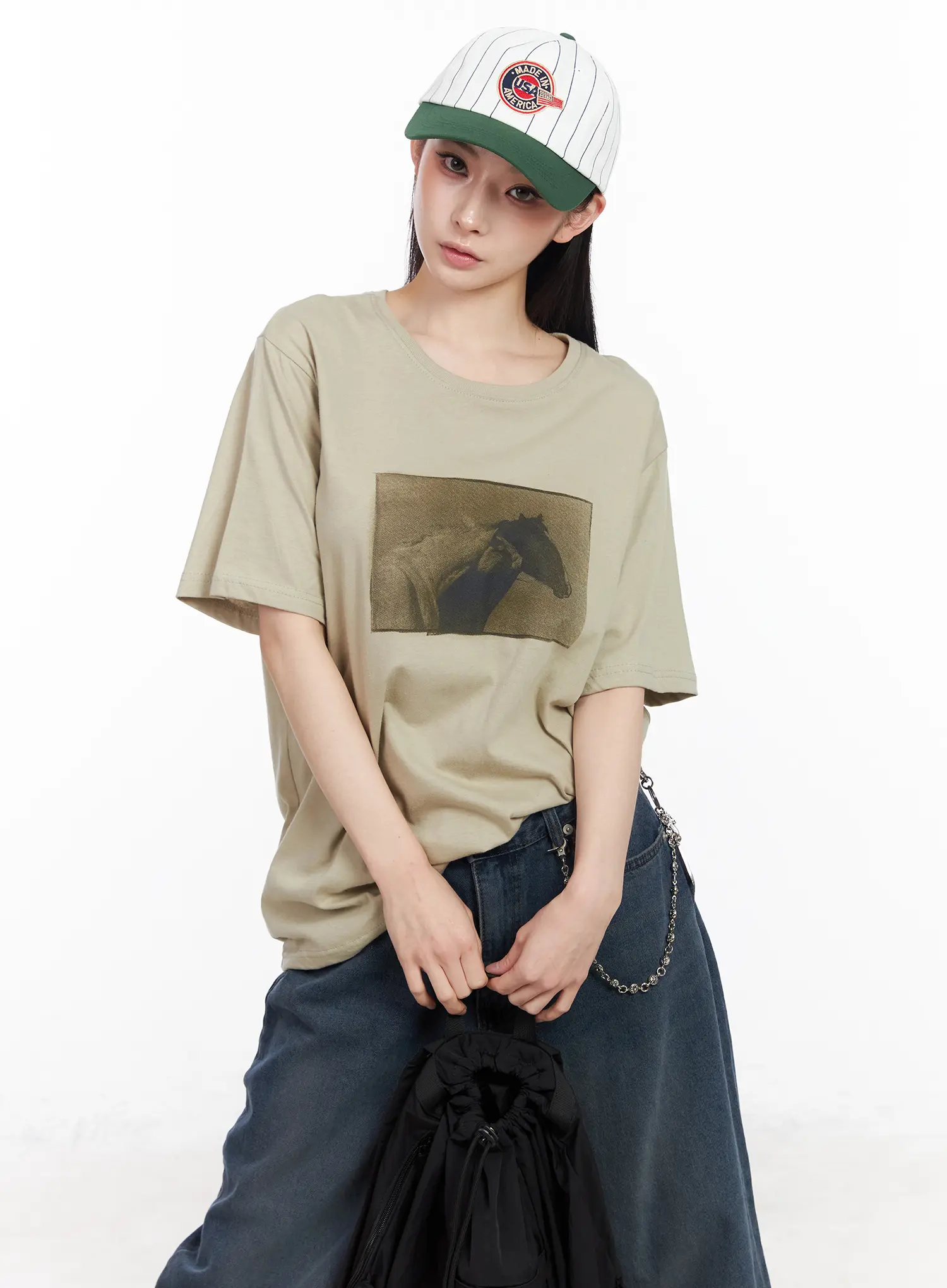 Oversized Graphic Print T-Shirt CM519