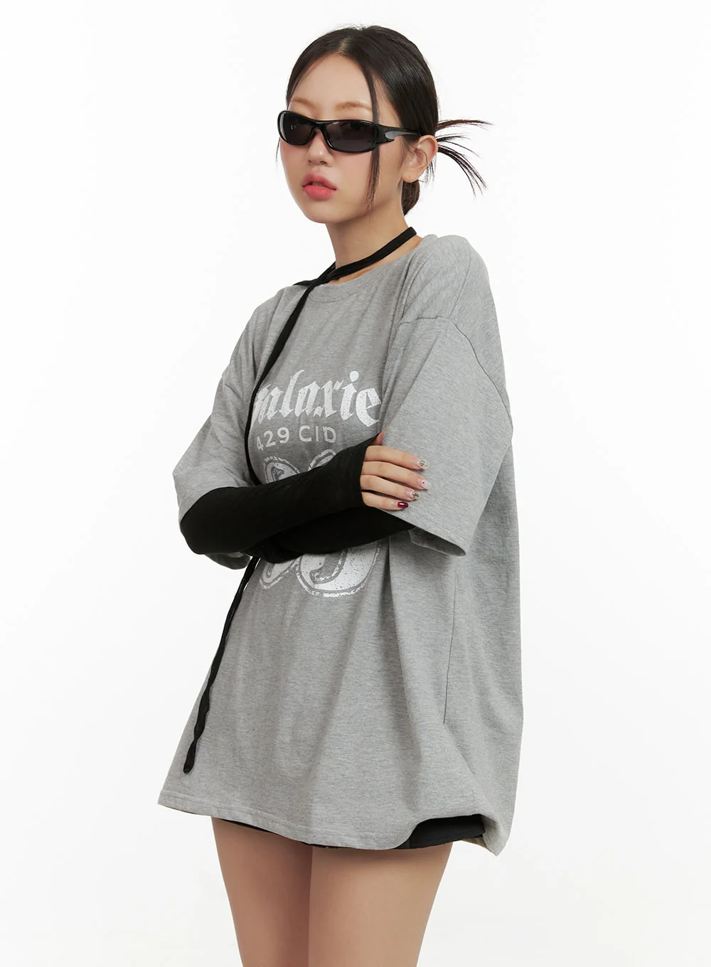 Oversized Graphic T-Shirt OU403 - Image 4