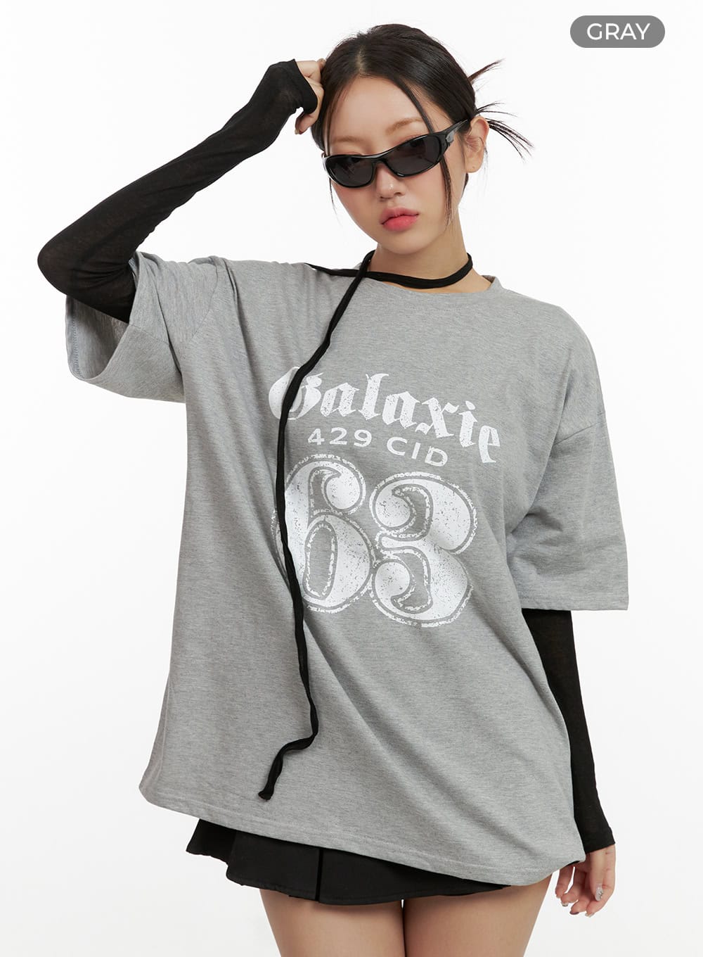 Oversized Graphic T-Shirt OU403 - Image 7