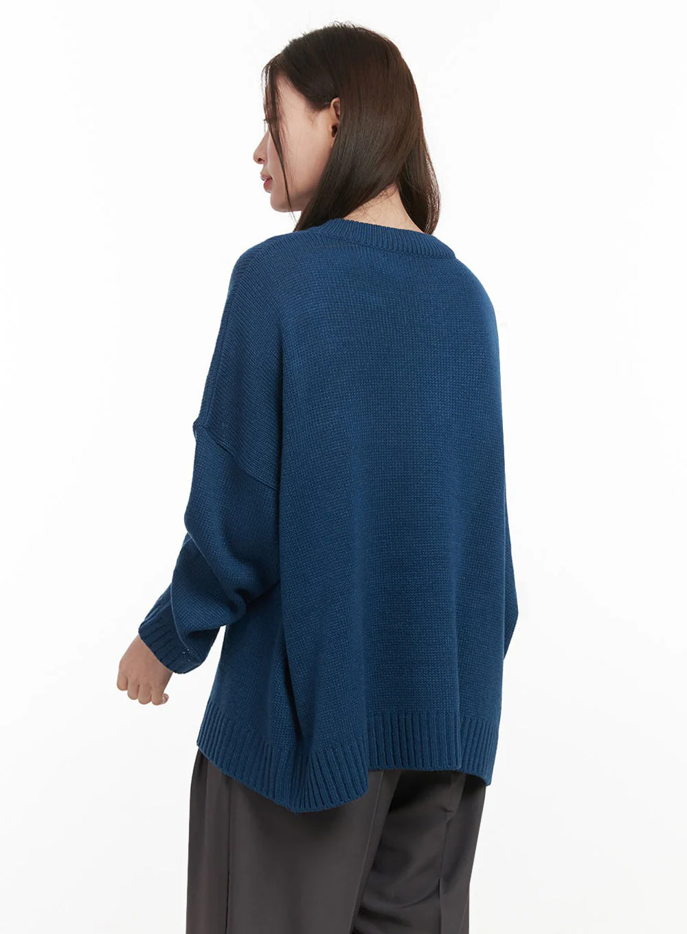Oversized Half-Button Sweater IJ527 - Image 10