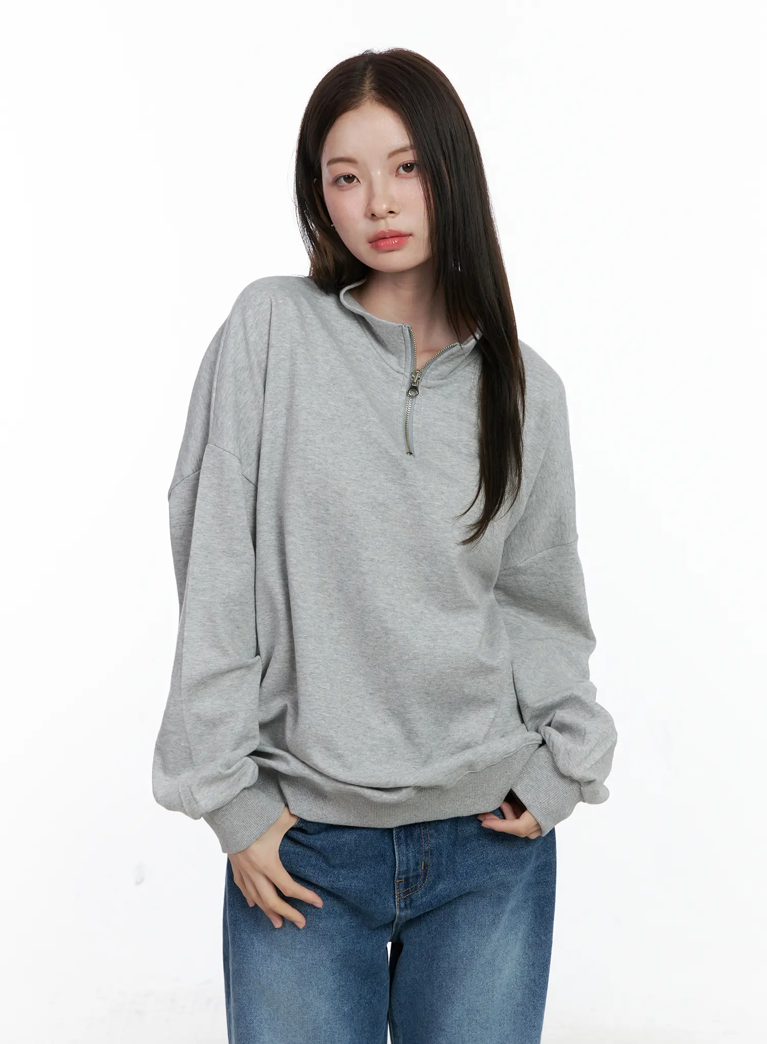 Oversized Half-Zip Pullover CO506 - Image 2