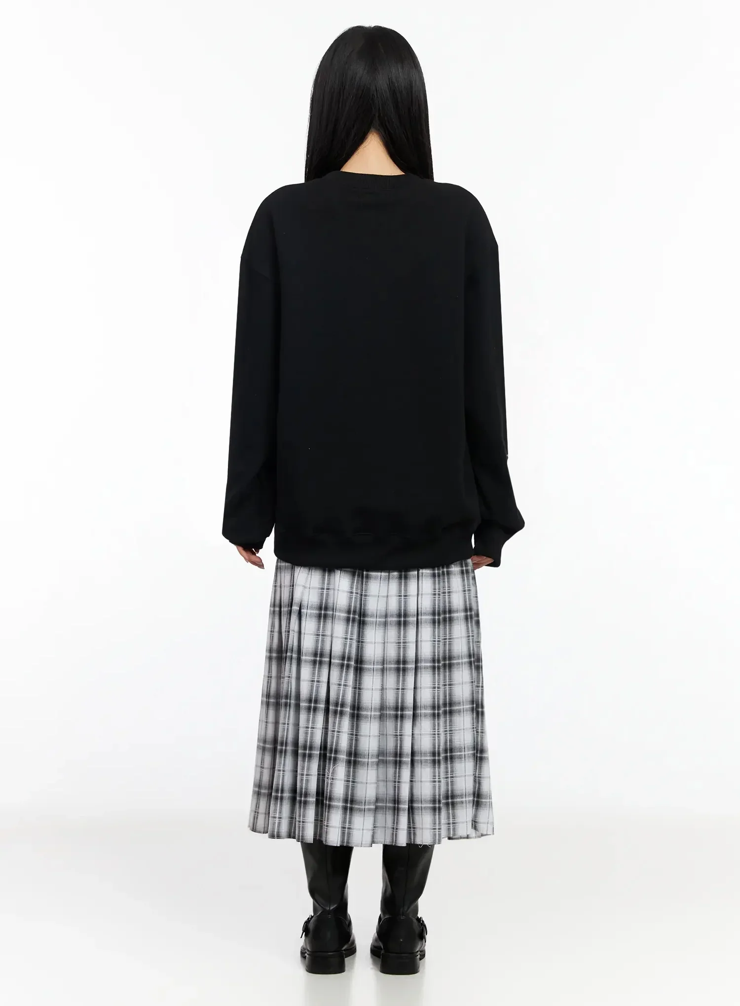 Oversized Loose-Fit Crewneck Sweatshirt IA507 - Image 12