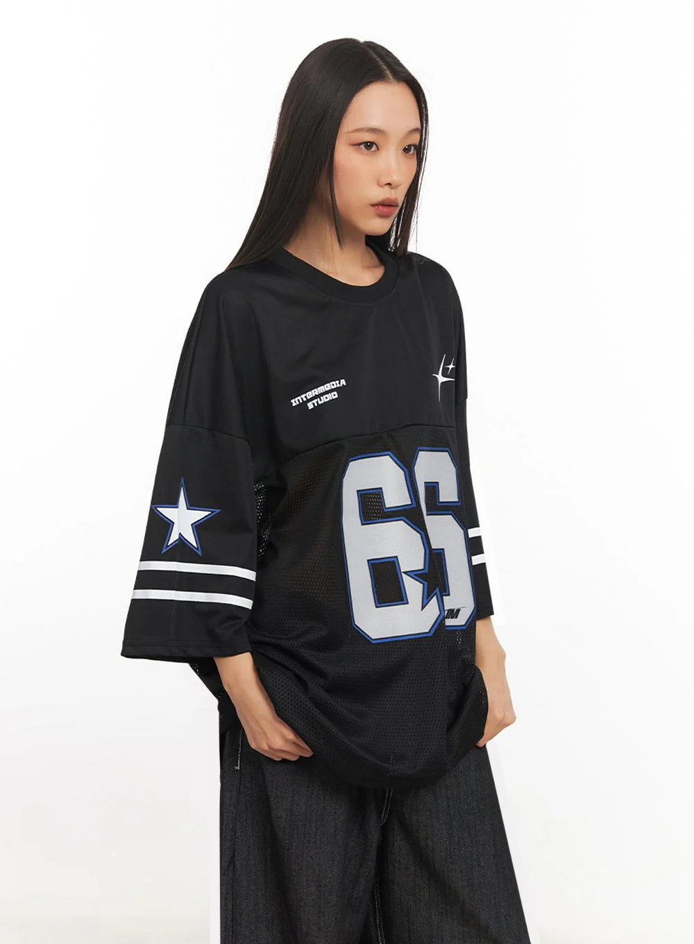 Oversized Mesh Graphic Tee IA504 - Image 14