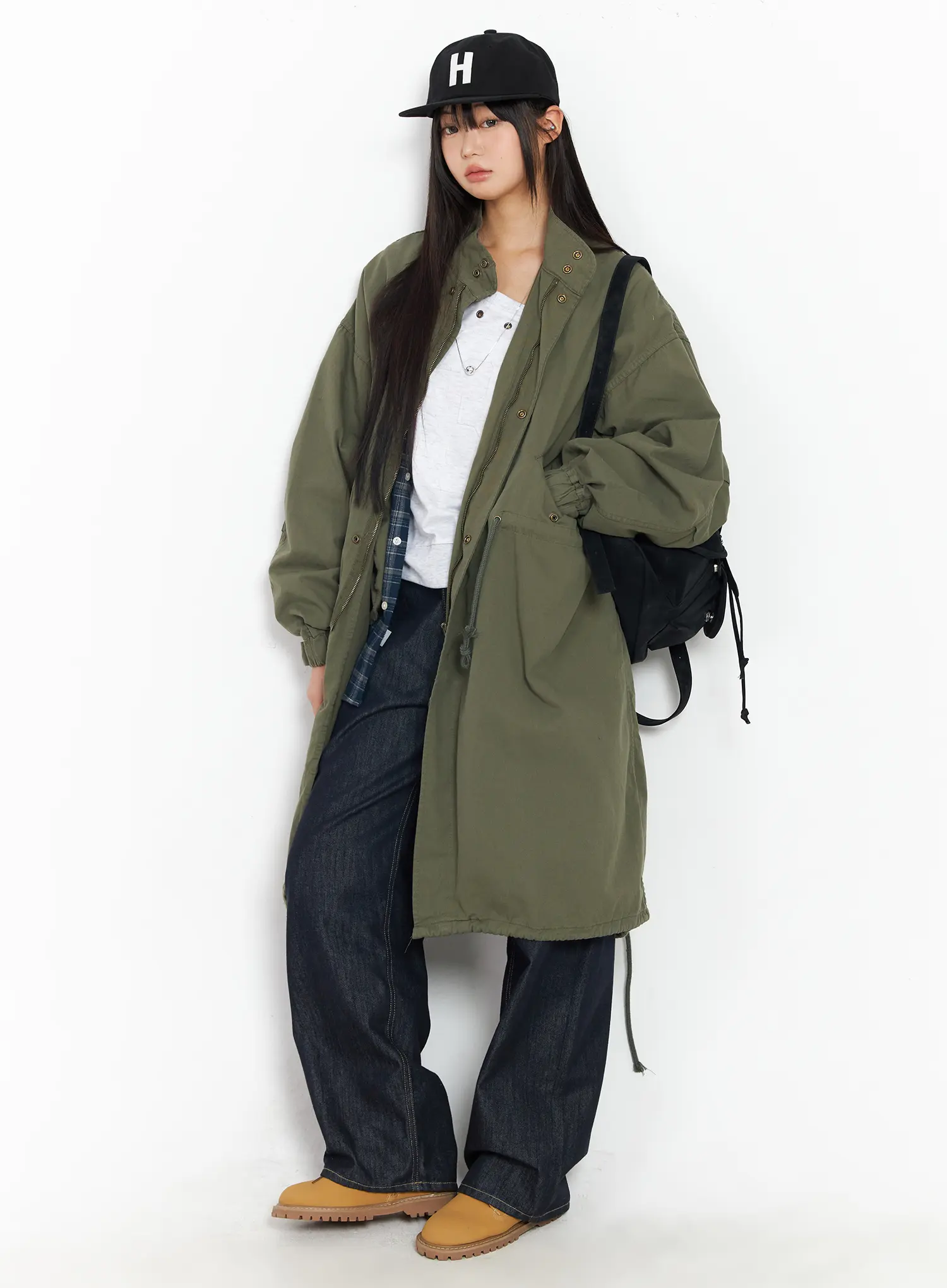 Oversized Safari Casual Trench Coat CF504