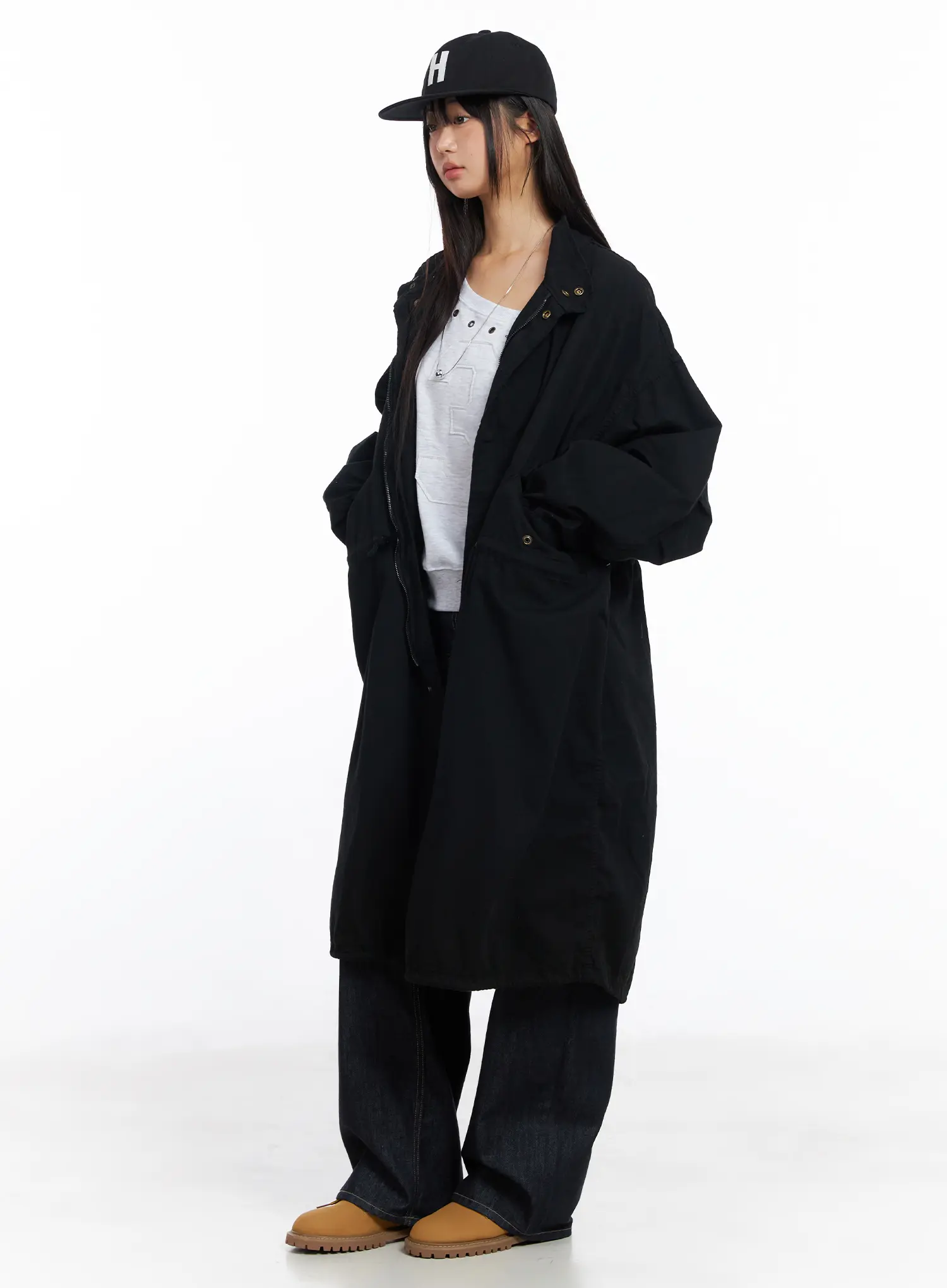 Oversized Safari Casual Trench Coat CF504 - Image 2