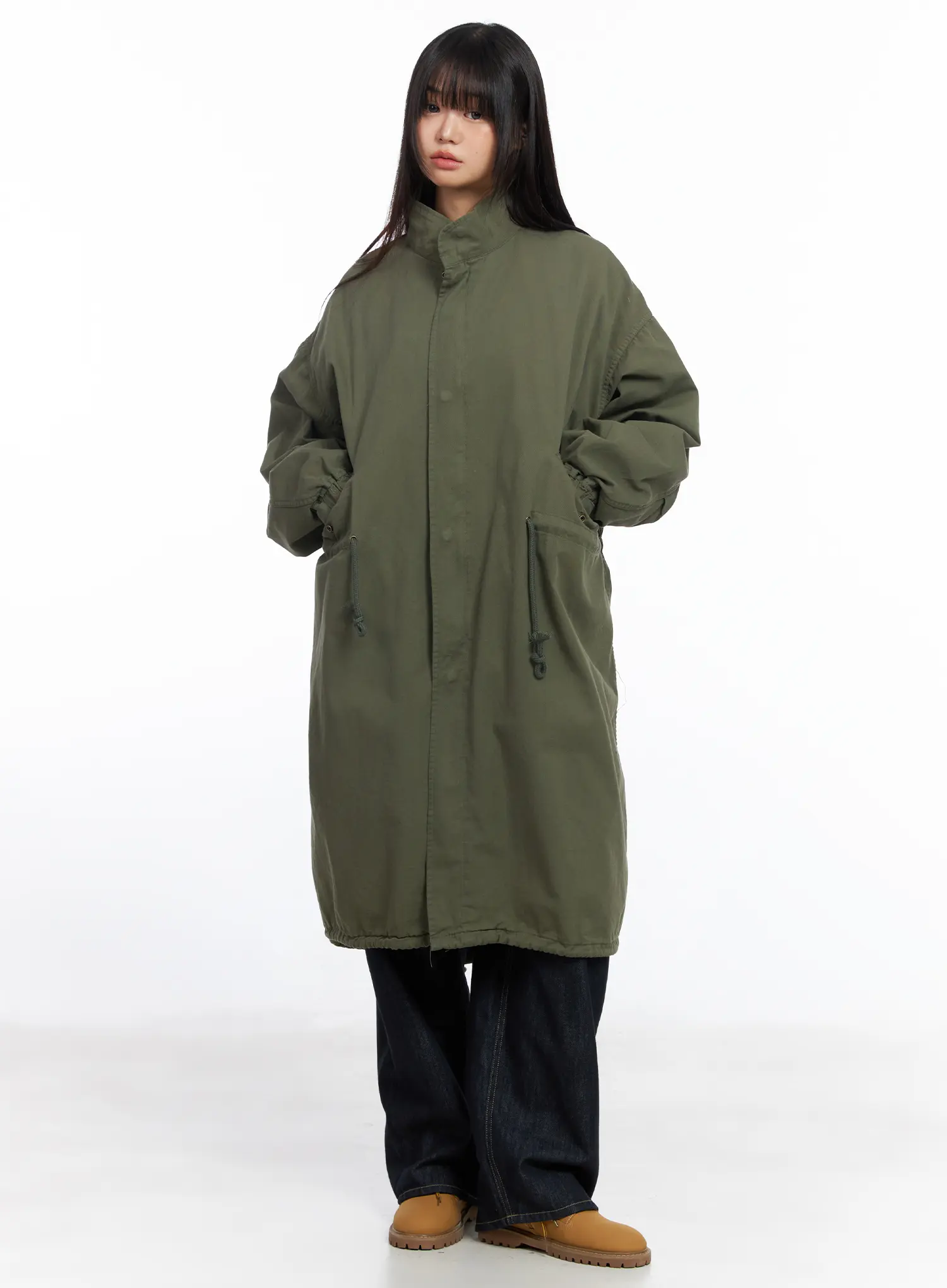 Oversized Safari Casual Trench Coat CF504 - Image 3