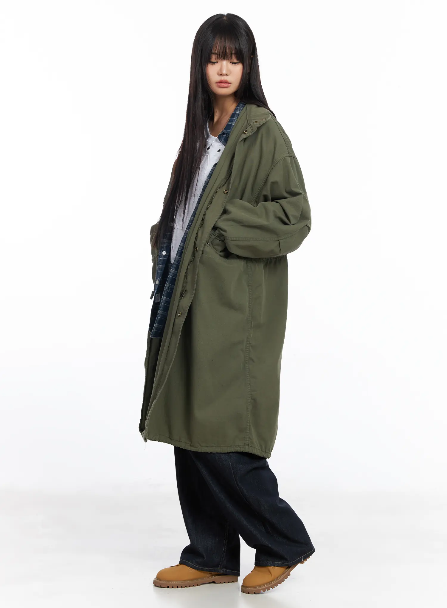 Oversized Safari Casual Trench Coat CF504 - Image 5