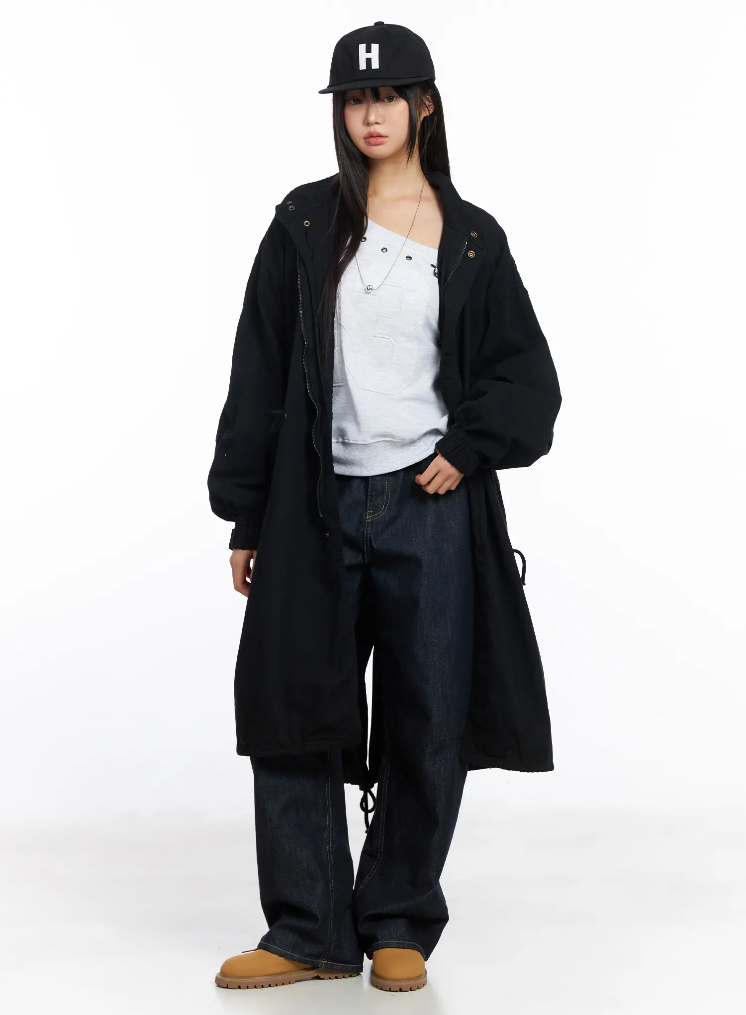 Oversized Safari Casual Trench Coat CF504 - Image 9