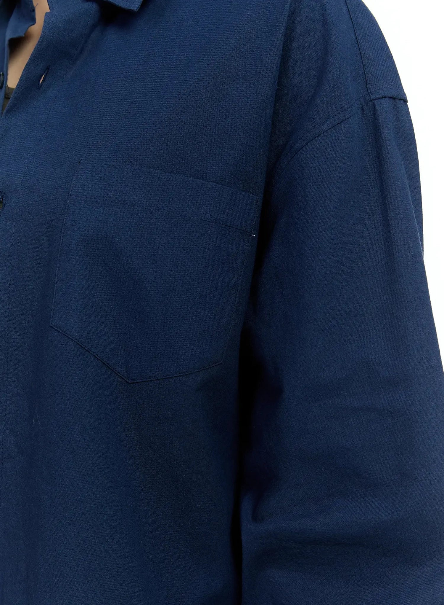 Oversized Solid Collared Shirt IU524 - Image 3