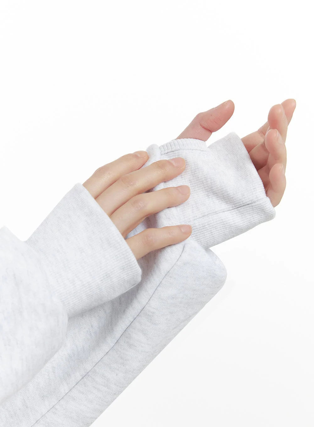 Oversized Solid Hooded Sweatshirt IN427 - Image 8