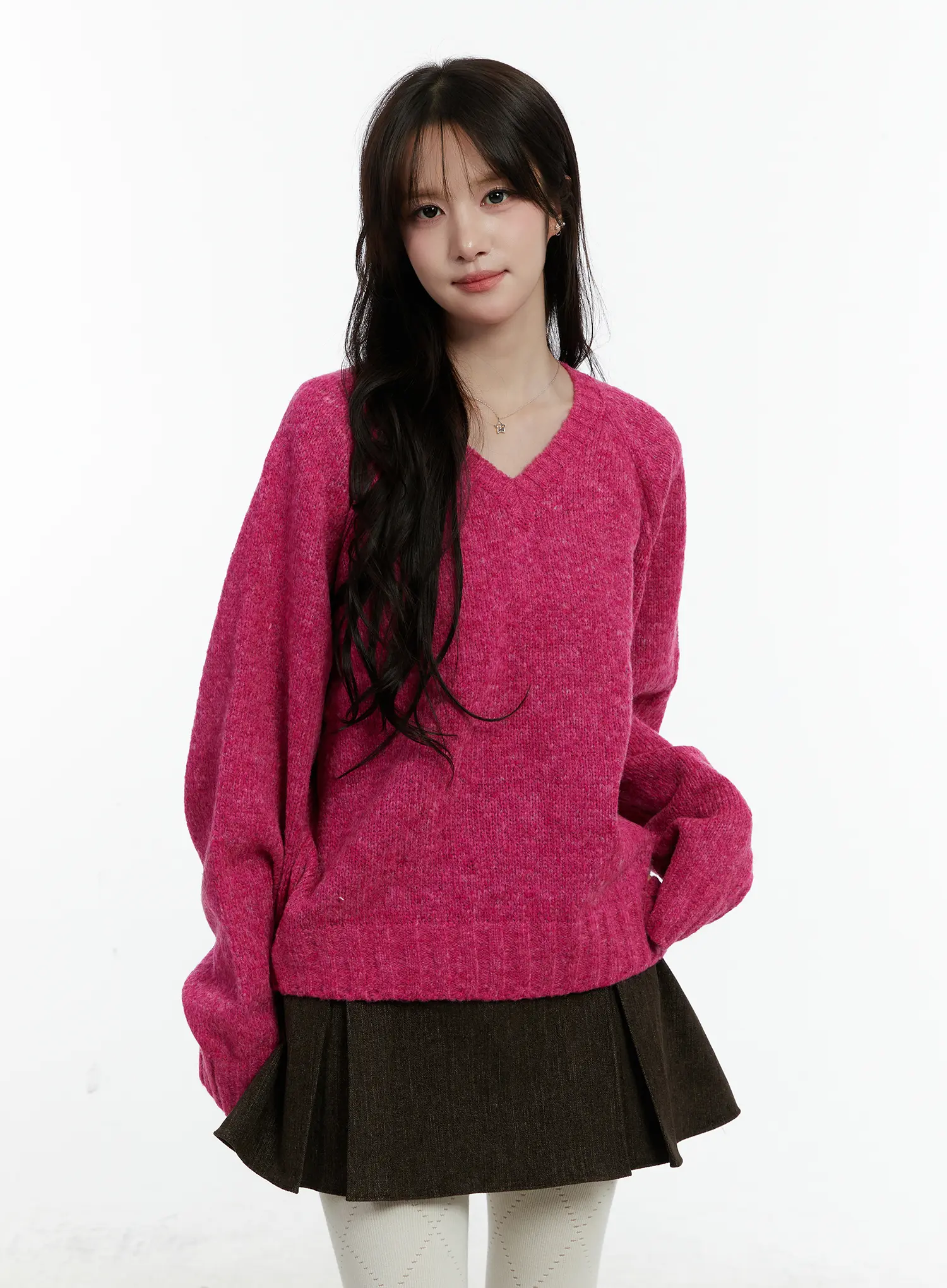 Oversized V-Neck Sweater CD523 - Image 10