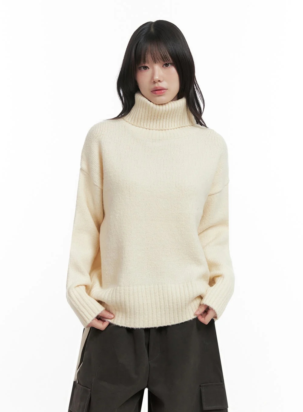 Oversized Warm Turtleneck Sweater IN427 - Image 11