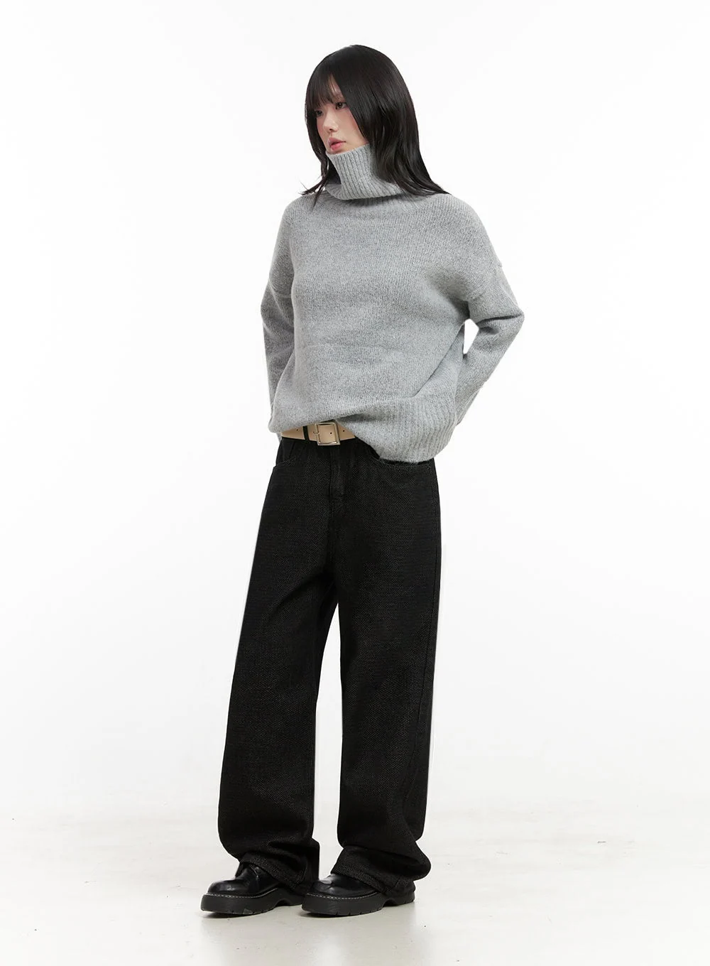 Oversized Warm Turtleneck Sweater IN427 - Image 3
