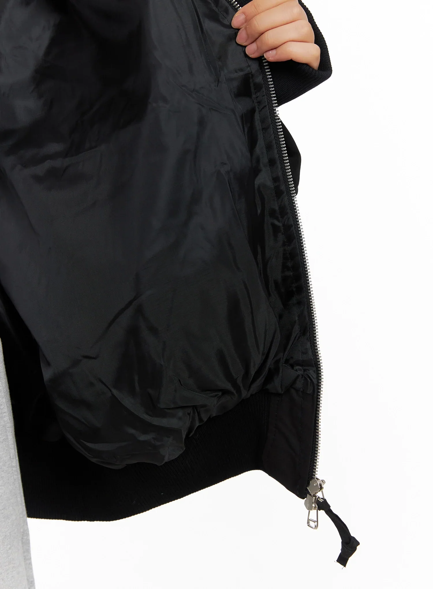 Oversized Zipper Bomber Jacket IG528 - Image 8