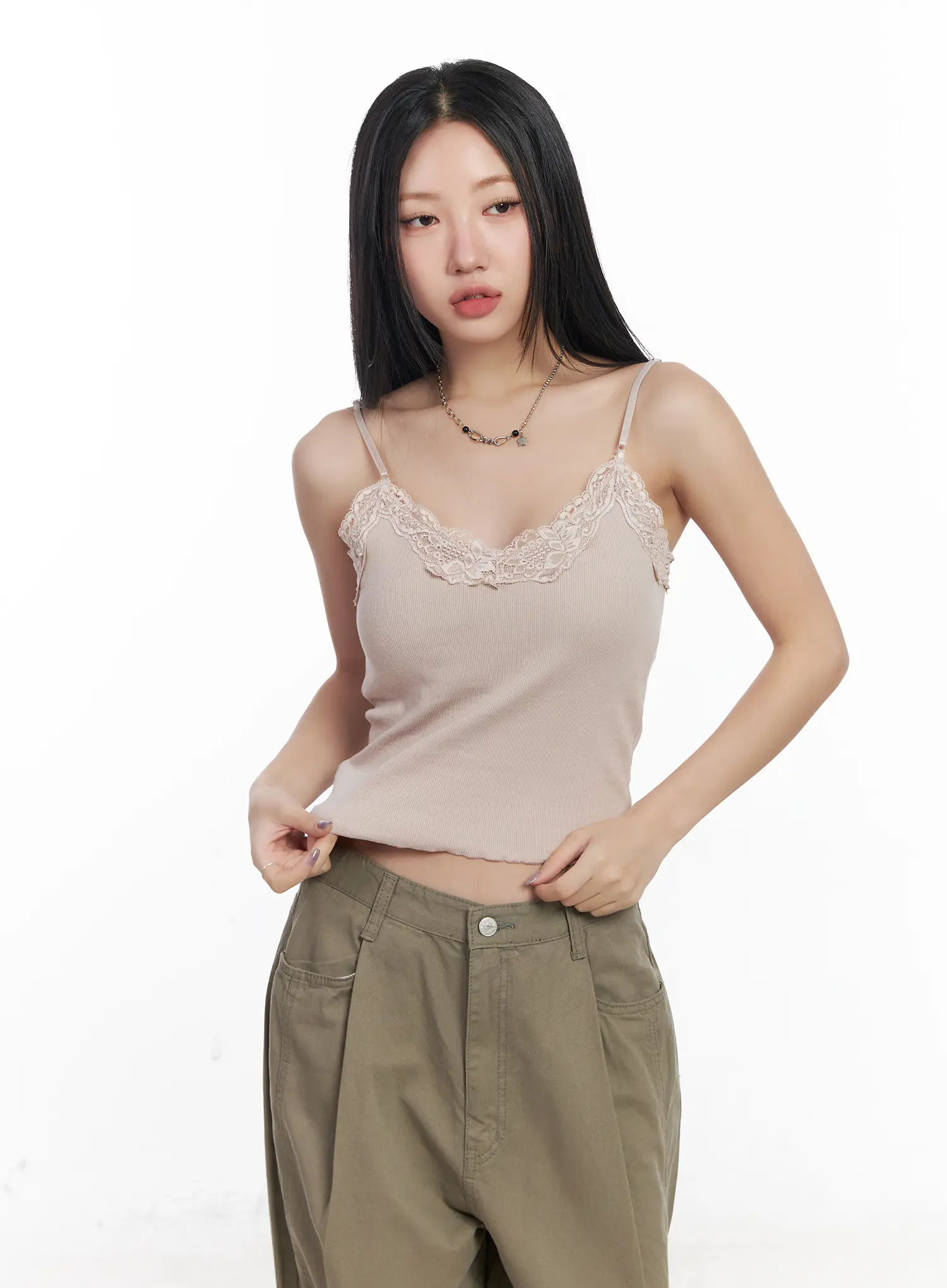 Padded Lace-Trim Cami Top CJ530 - Image 13