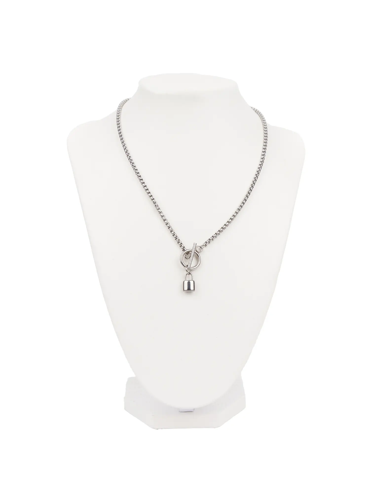 Padlock Pendant Chain Necklace CA508 - Image 3