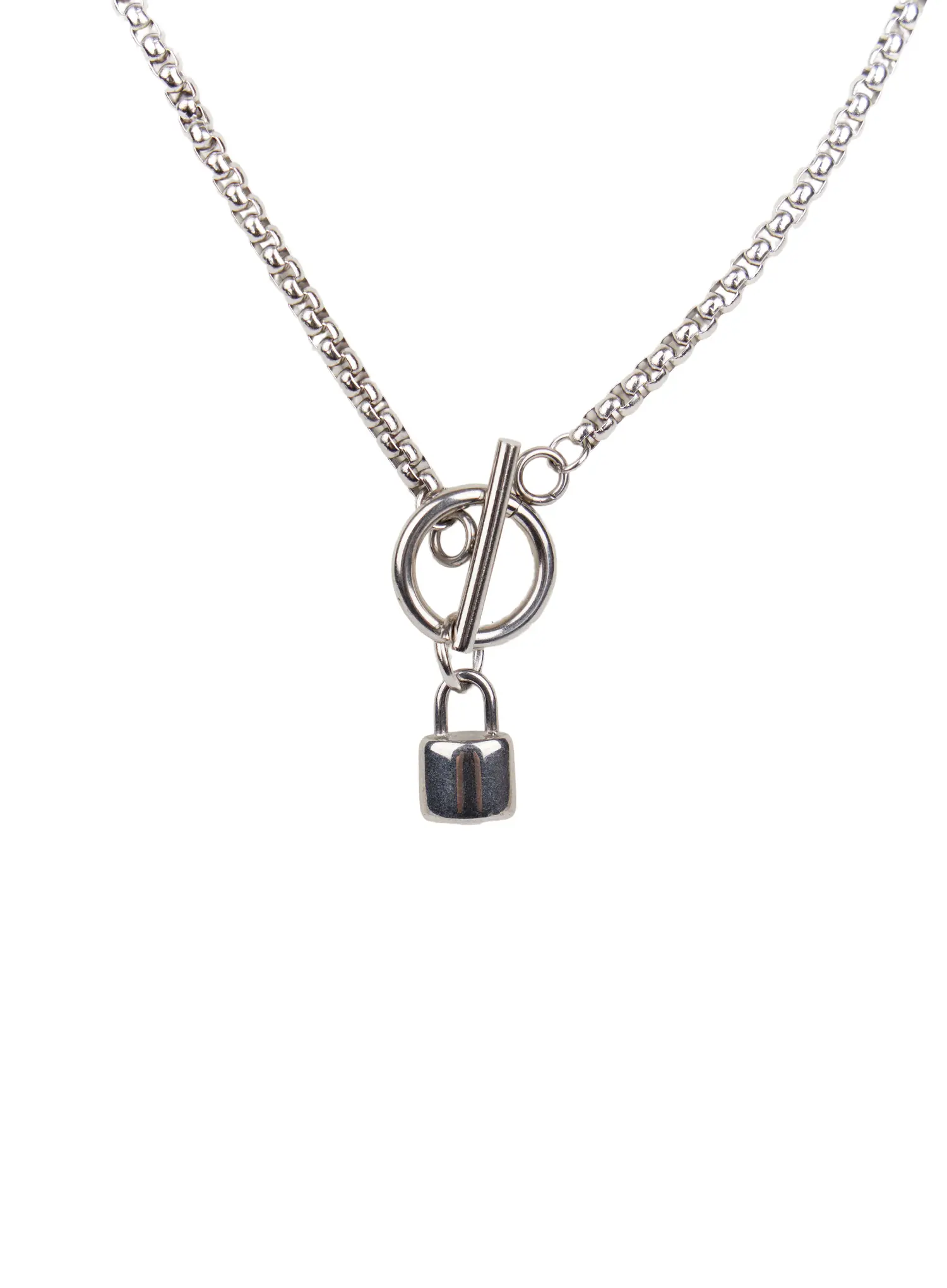 Padlock Pendant Chain Necklace CA508 - Image 5