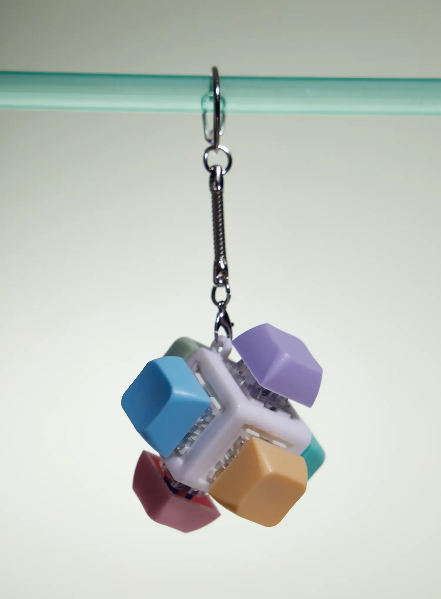 Pastel Cube Keycap Keychain IA524