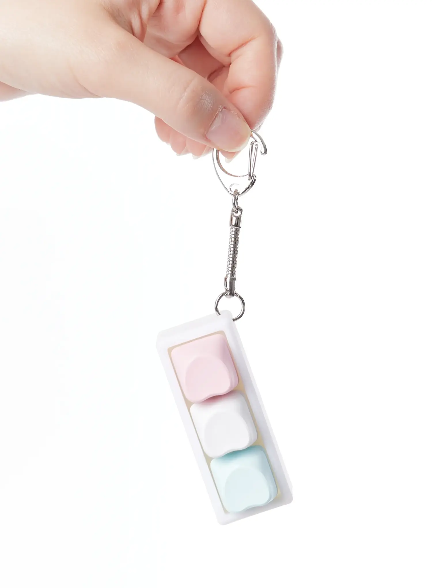Pastel Heart 3-Keycap Keychain IA524 - Image 5