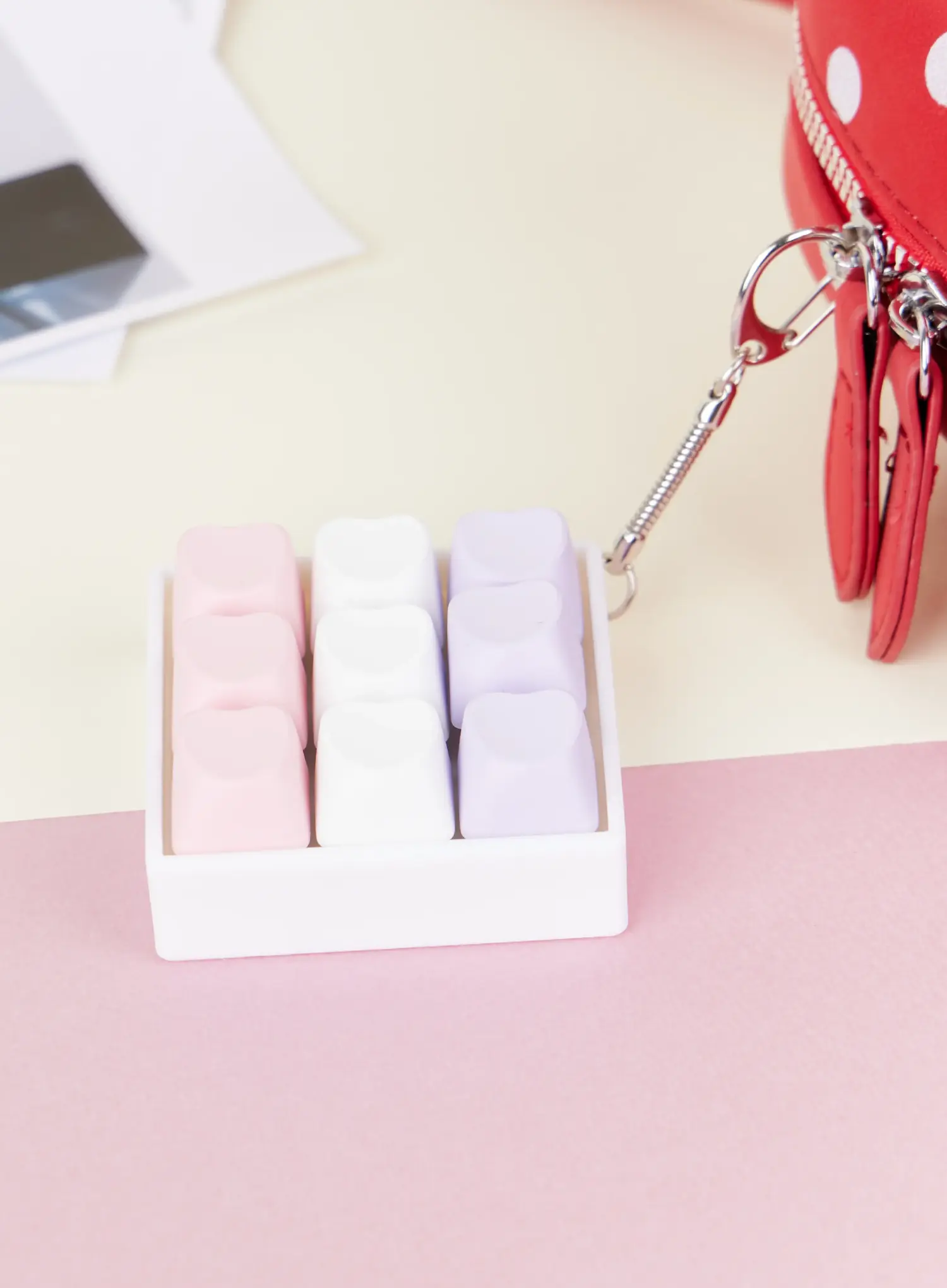 Pastel Heart 9-Keycap Keychain IA524