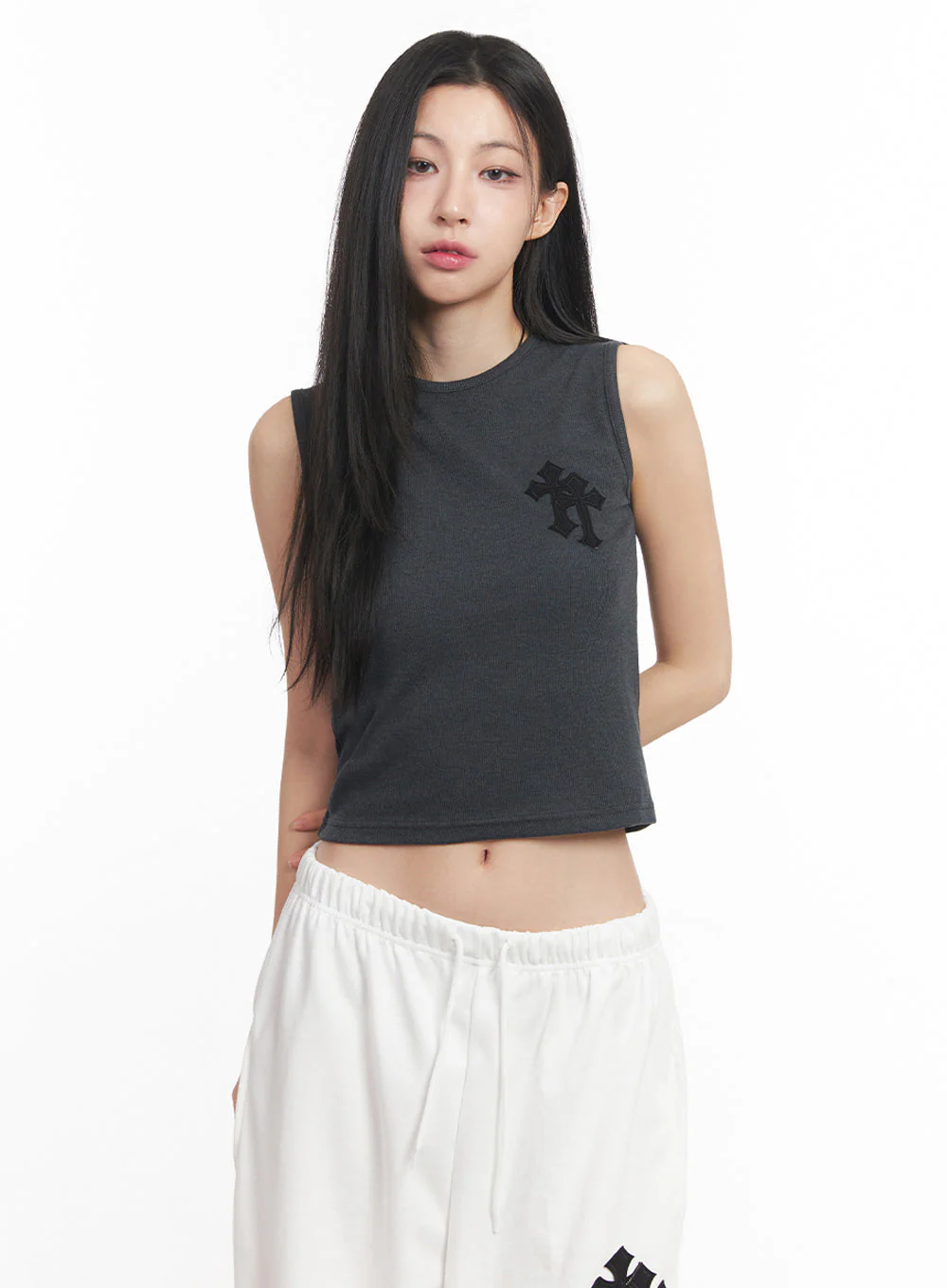 Patched Chic Sleeveless Top IY516 - Image 18