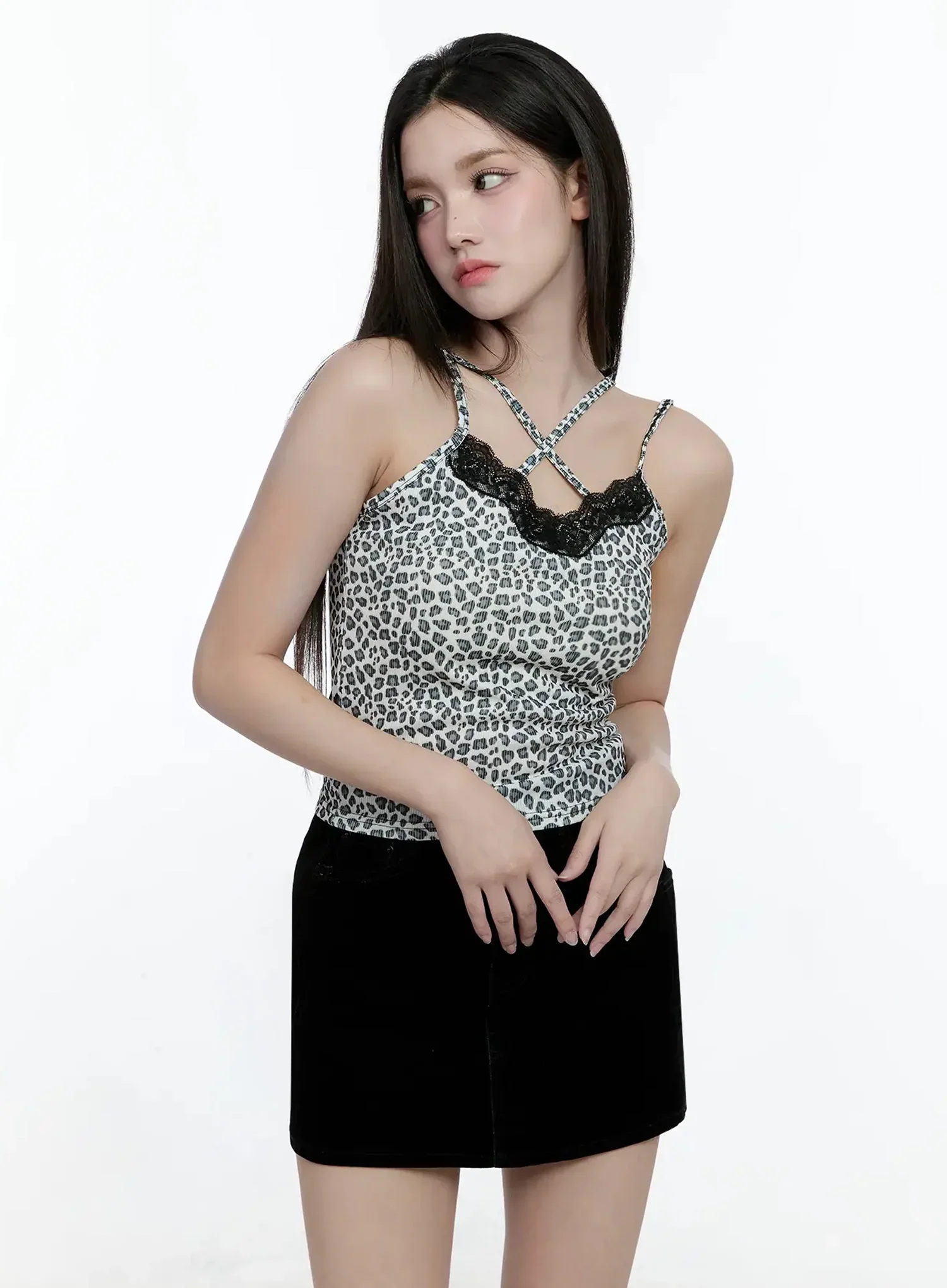 Patterned Lace Cami Top IO527 - Image 7