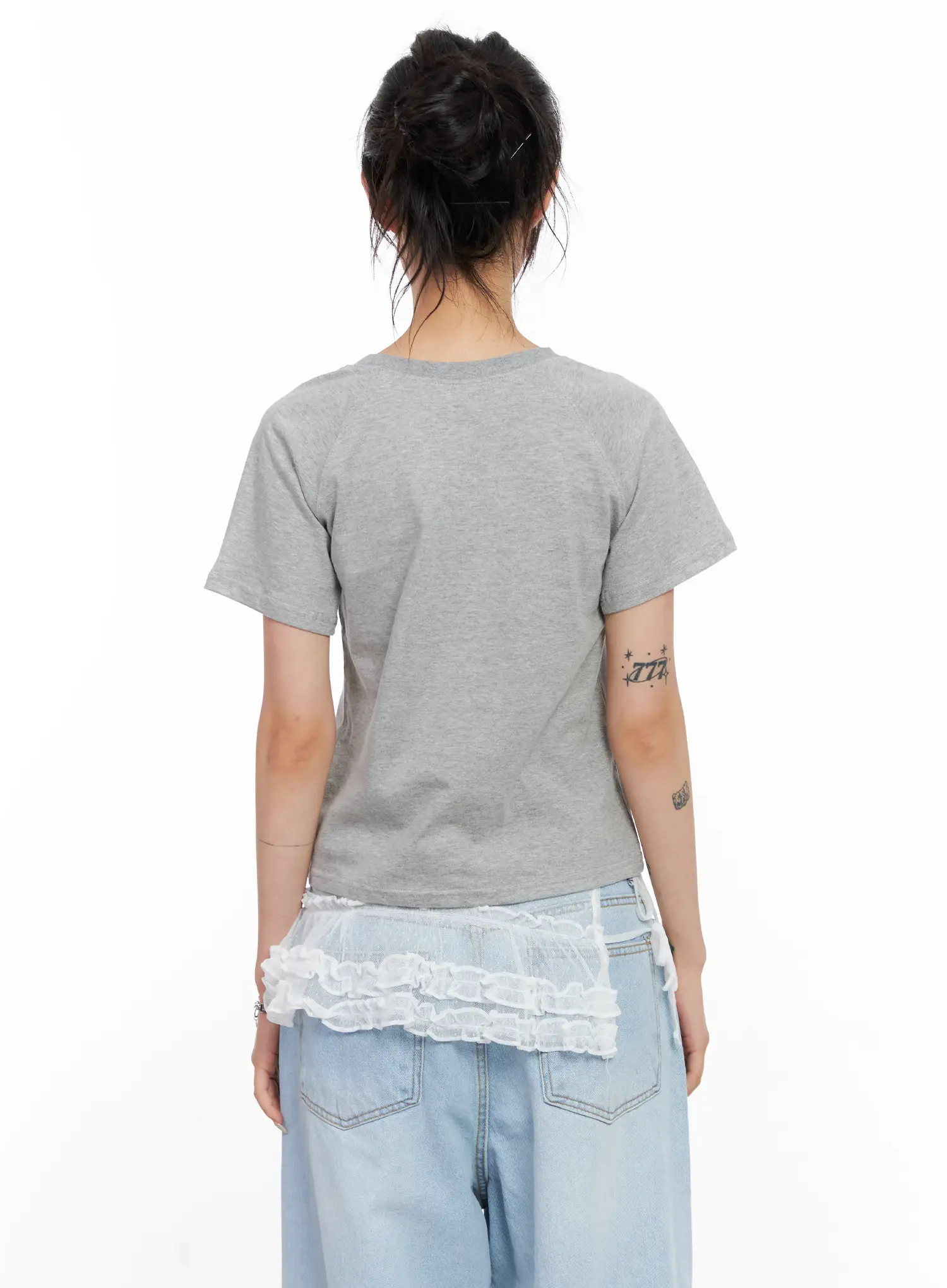 Pause Graphic Cropped Tee CL528 - Image 7