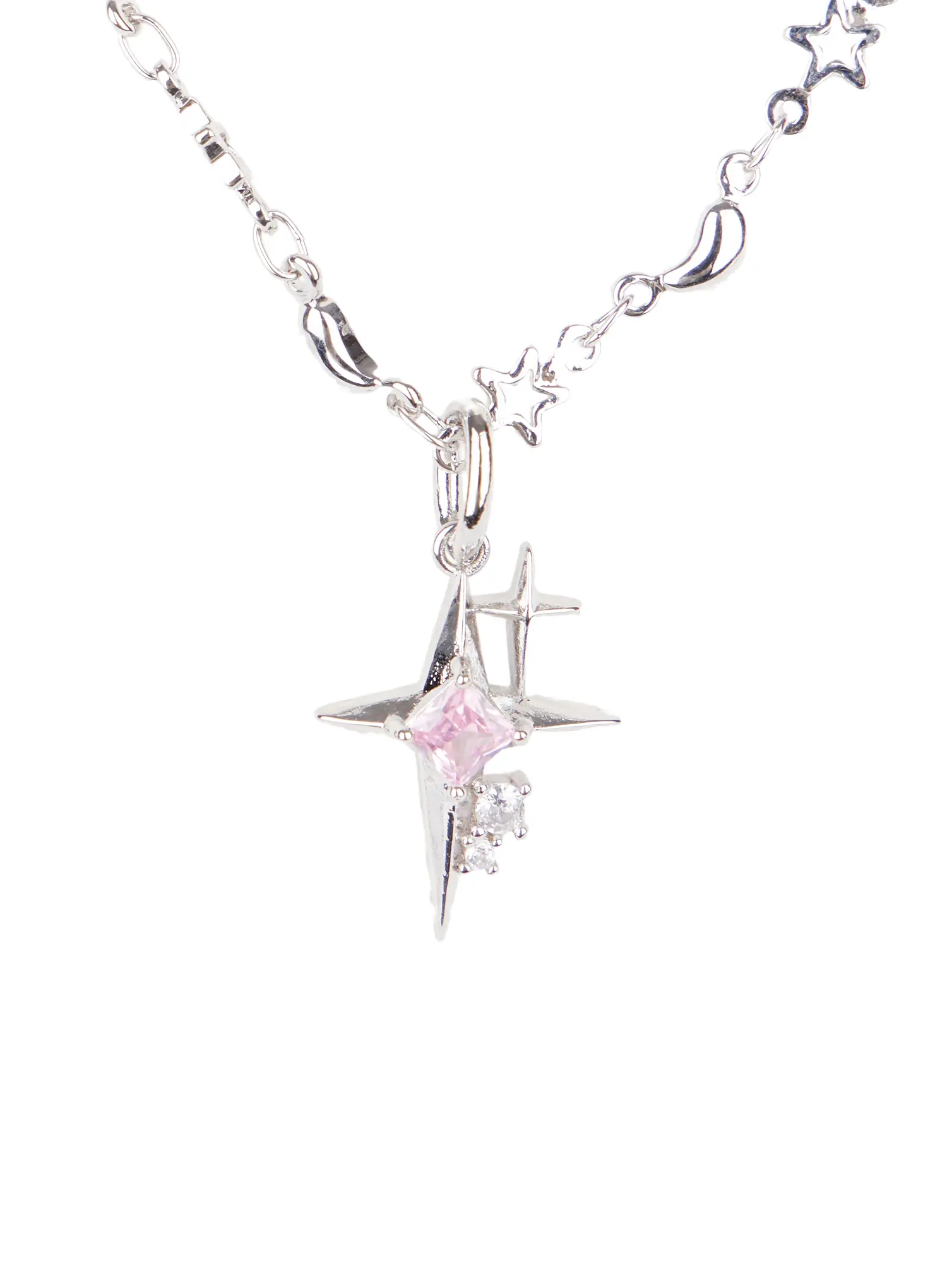 Pink Star Pendant Necklace CJ523 - Image 5