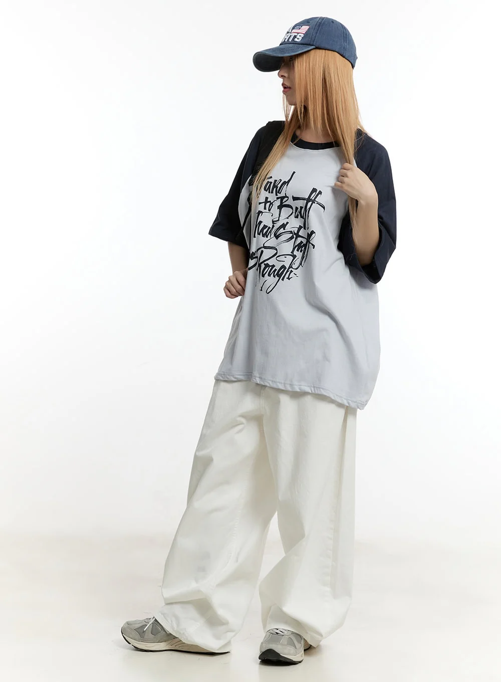 Pintuck Oversized Cotton Trousers CY505 - Image 8
