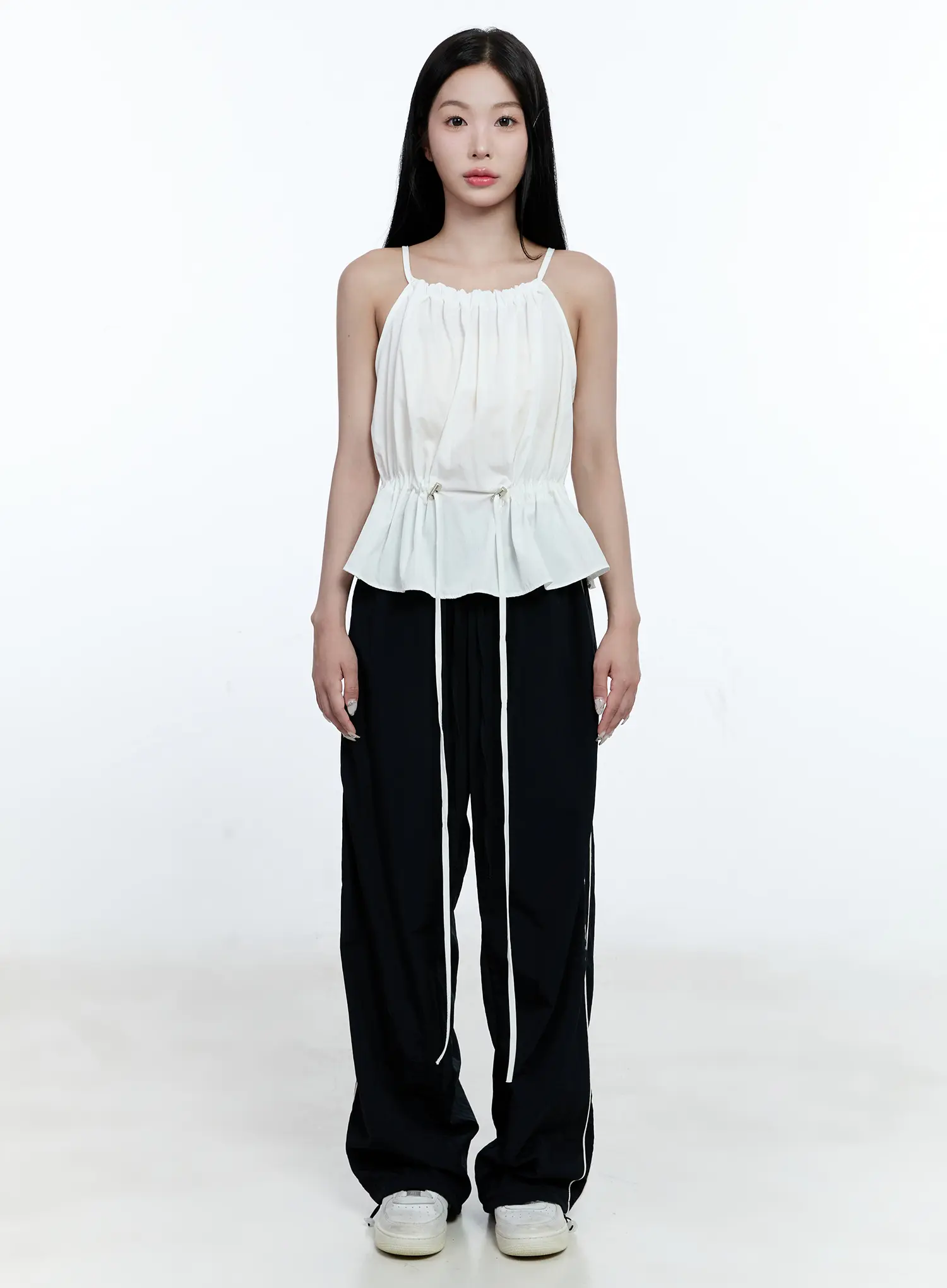 Pintuck String Halter Top CG512 - Image 2