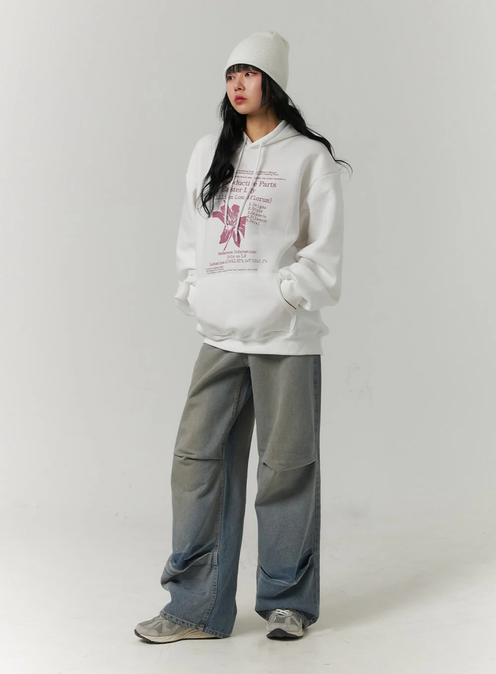 Pintuck Washed Denim Wide-Leg Jeans CJ418 - Image 6
