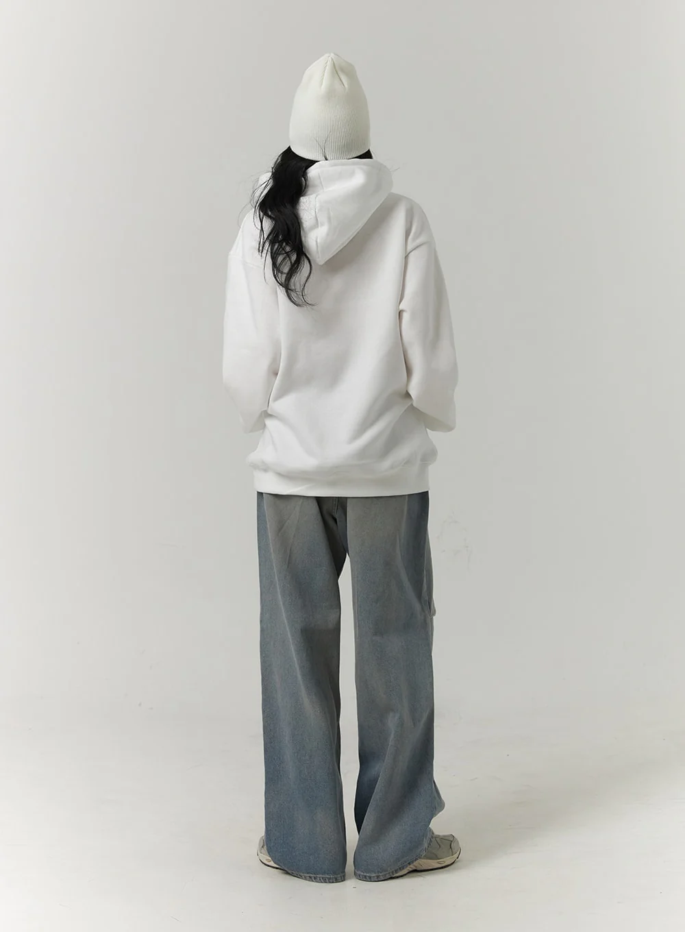 Pintuck Washed Denim Wide-Leg Jeans CJ418 - Image 7