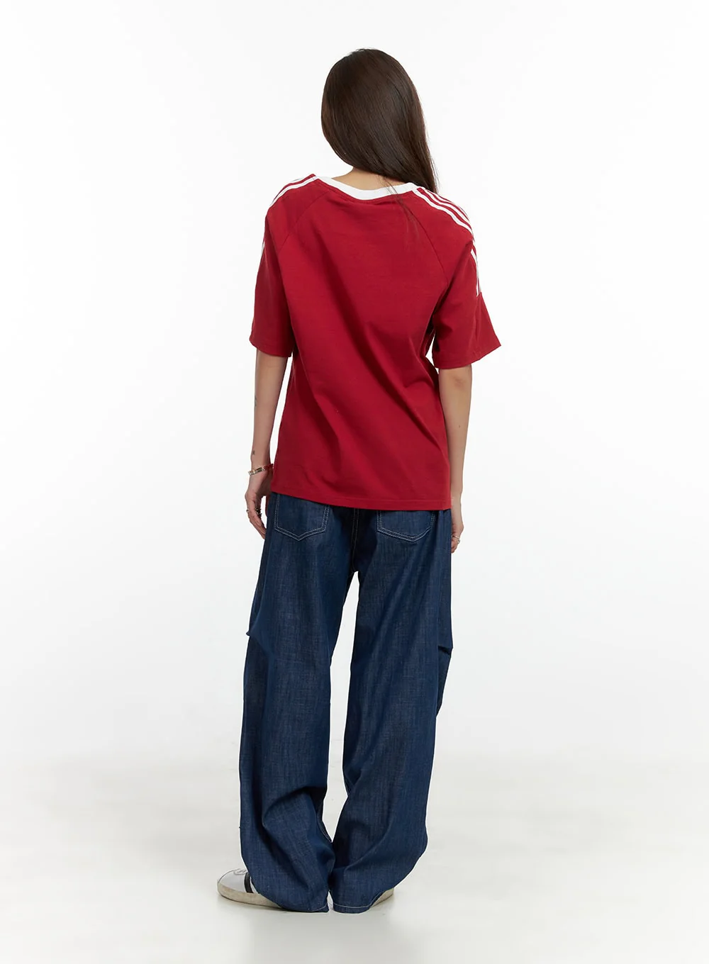 Pintuck Wide Baggy Jeans CL404 - Image 4