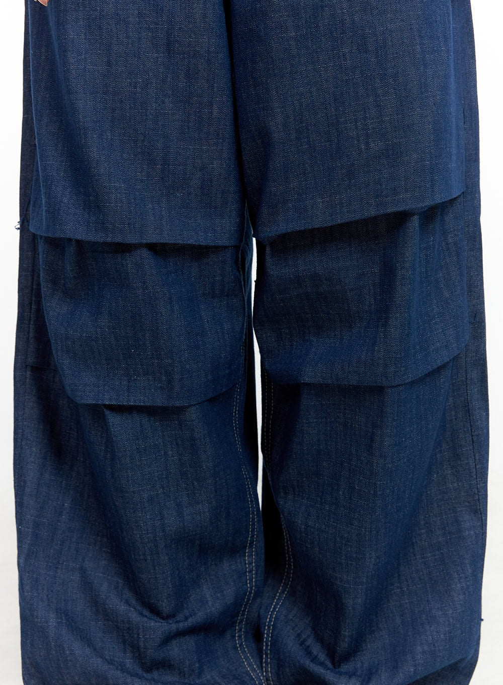 Pintuck Wide Baggy Jeans CL404 - Image 7