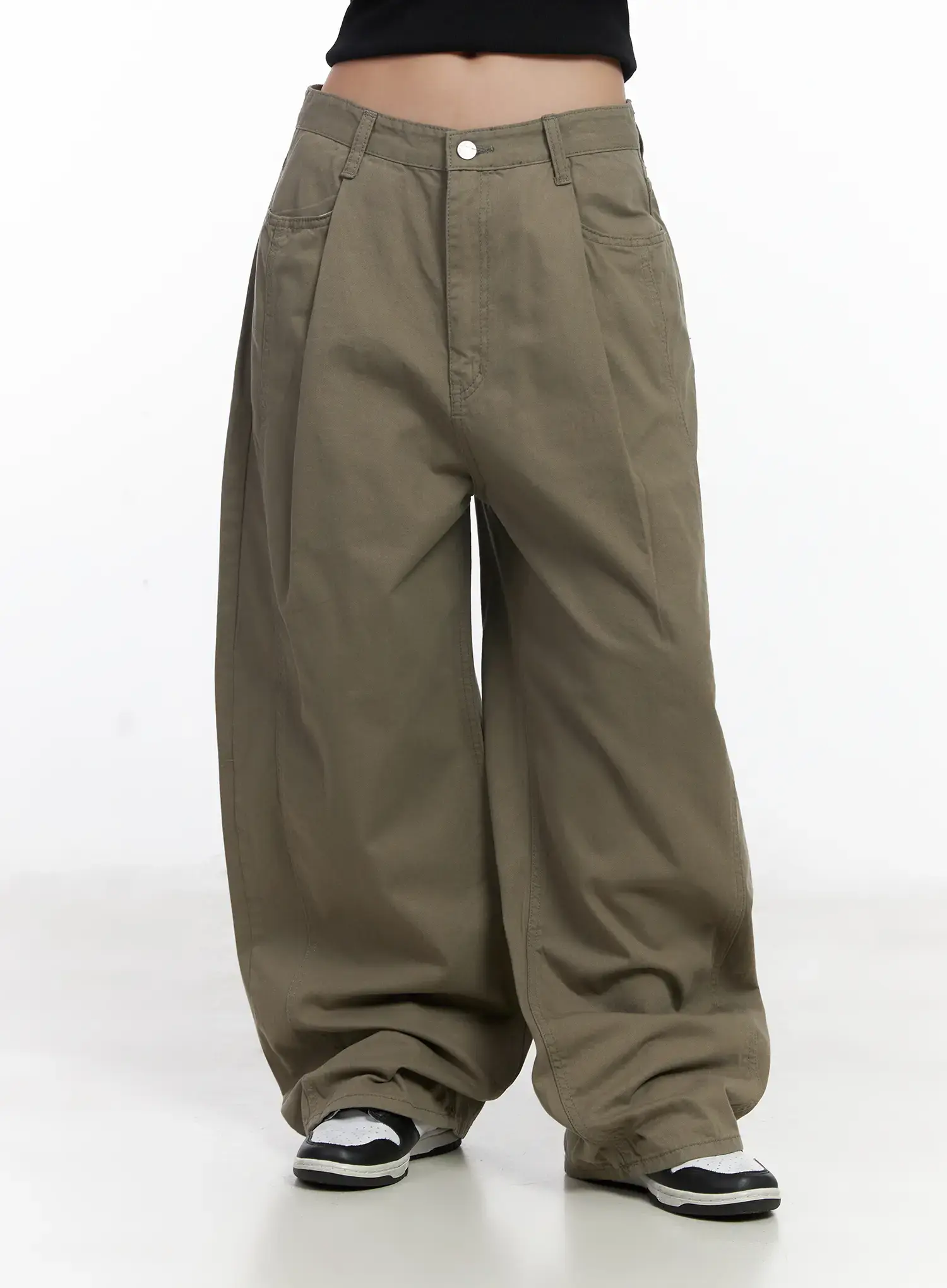 Pintuck Wide-Leg Pants CJ530 - Image 2
