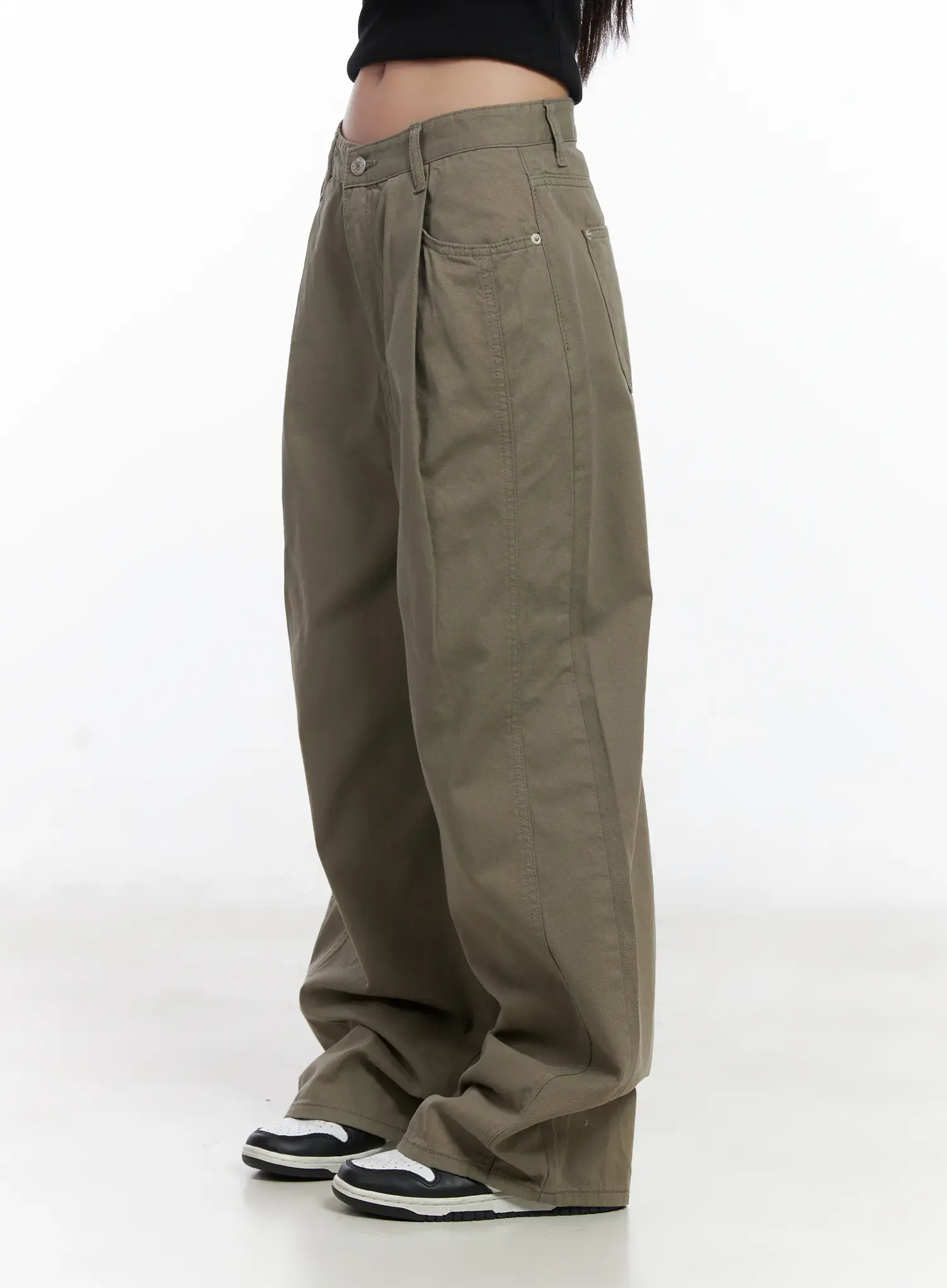 Pintuck Wide-Leg Pants CJ530 - Image 3