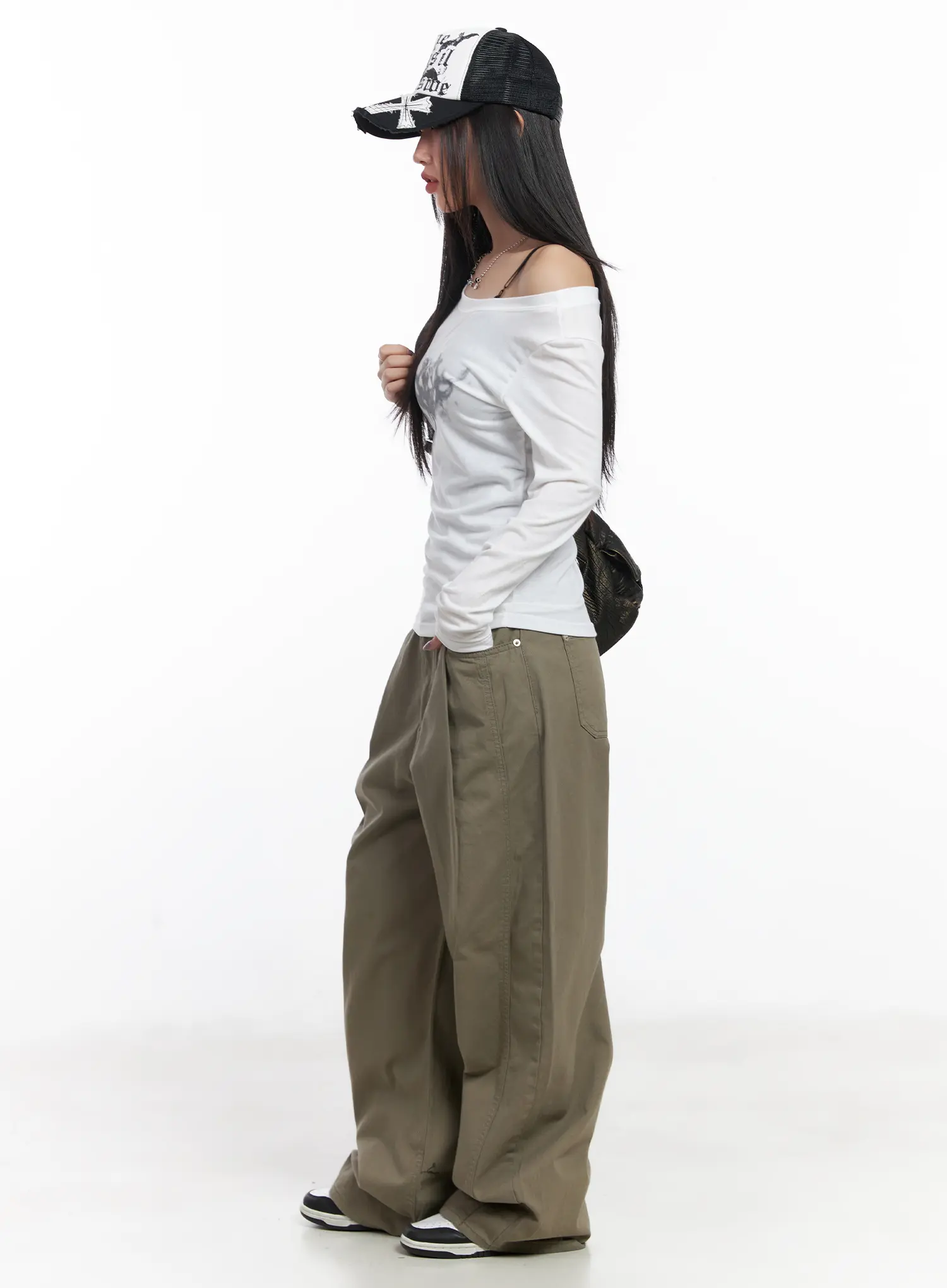 Pintuck Wide-Leg Pants CJ530 - Image 6