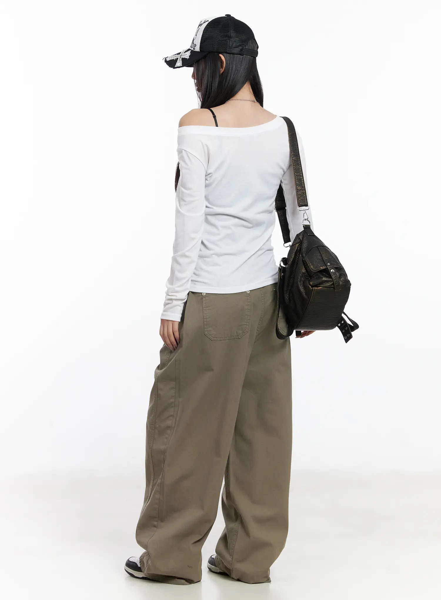 Pintuck Wide-Leg Pants CJ530 - Image 7
