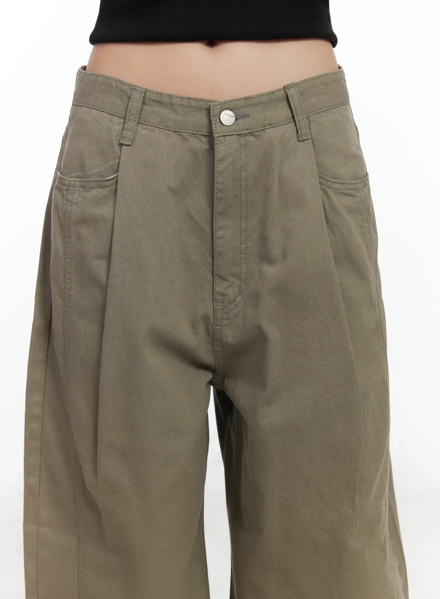 Pintuck Wide-Leg Pants CJ530 - Image 8