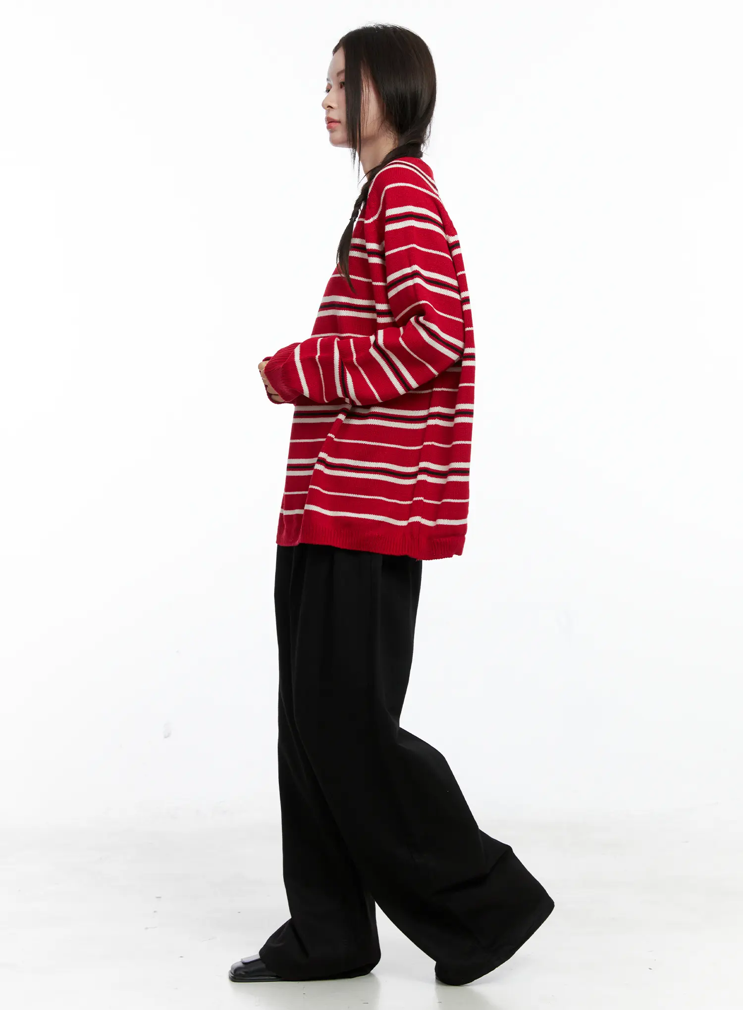 Pintuck Wide Pants CO503 - Image 5