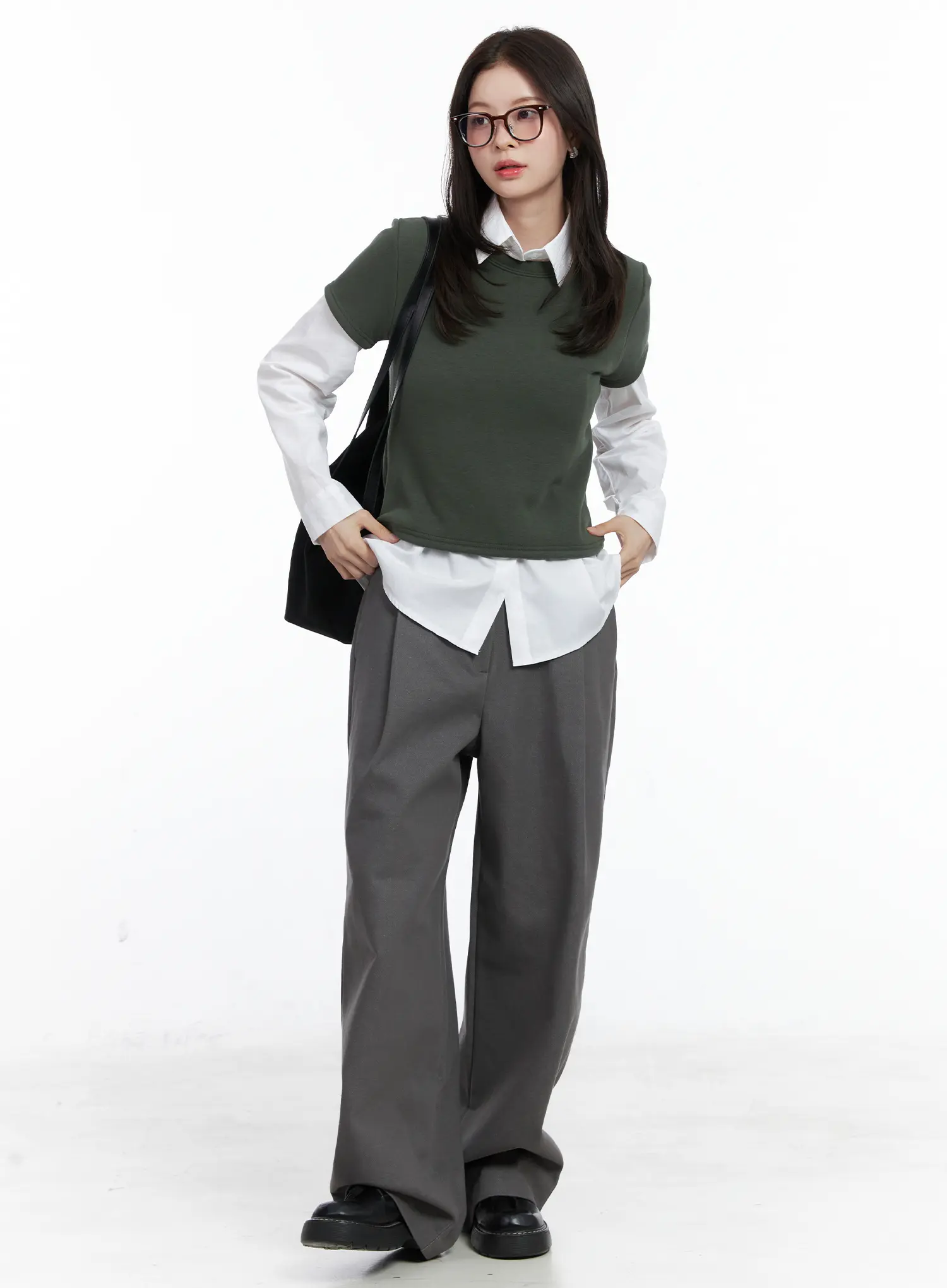 Pintuck Wide Trousers CN519