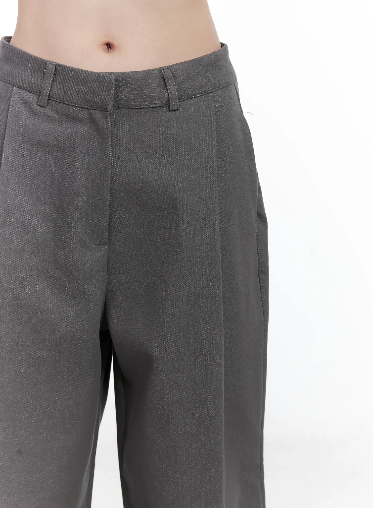 Pintuck Wide Trousers CN519 - Image 3