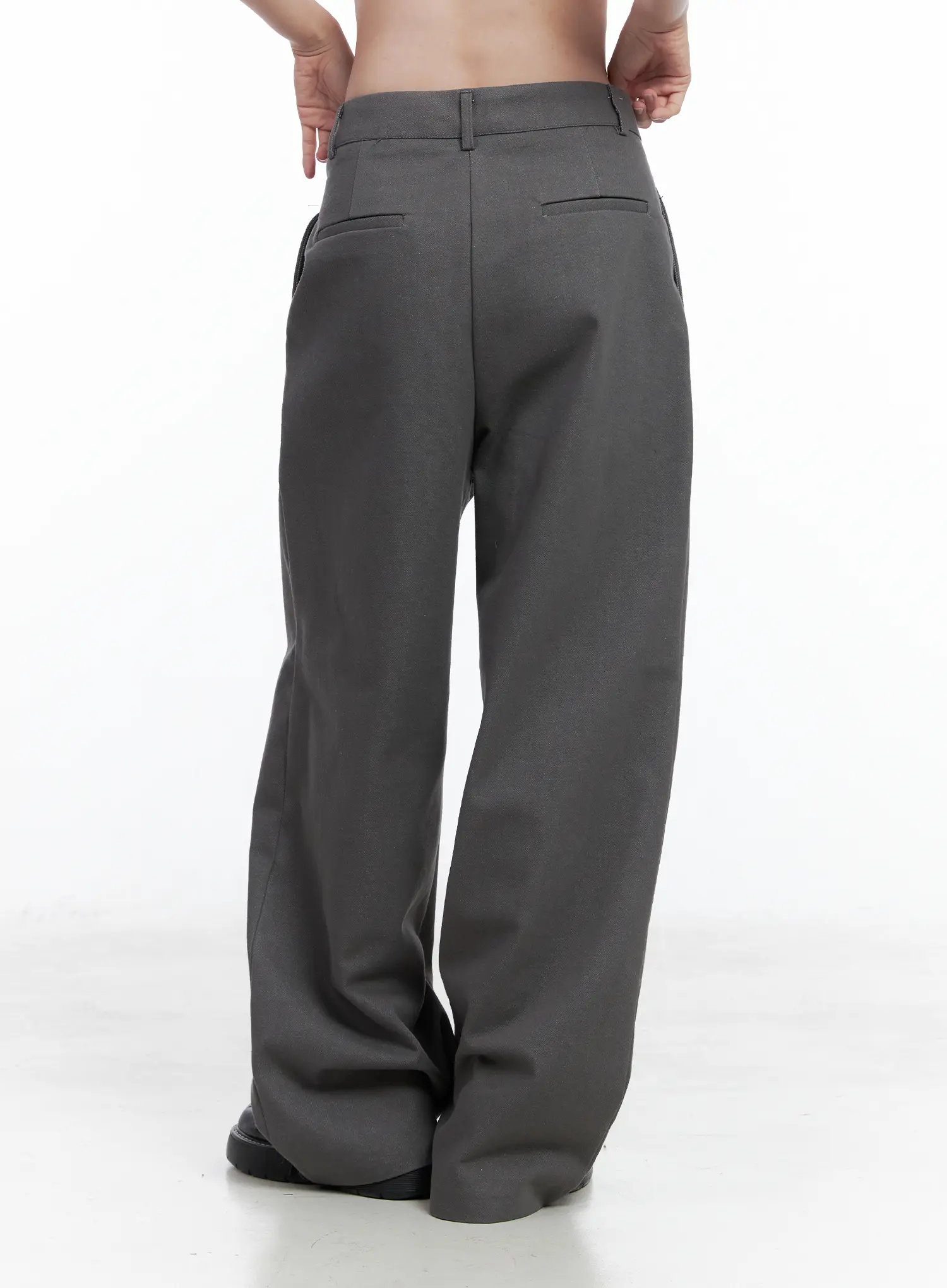 Pintuck Wide Trousers CN519 - Image 6