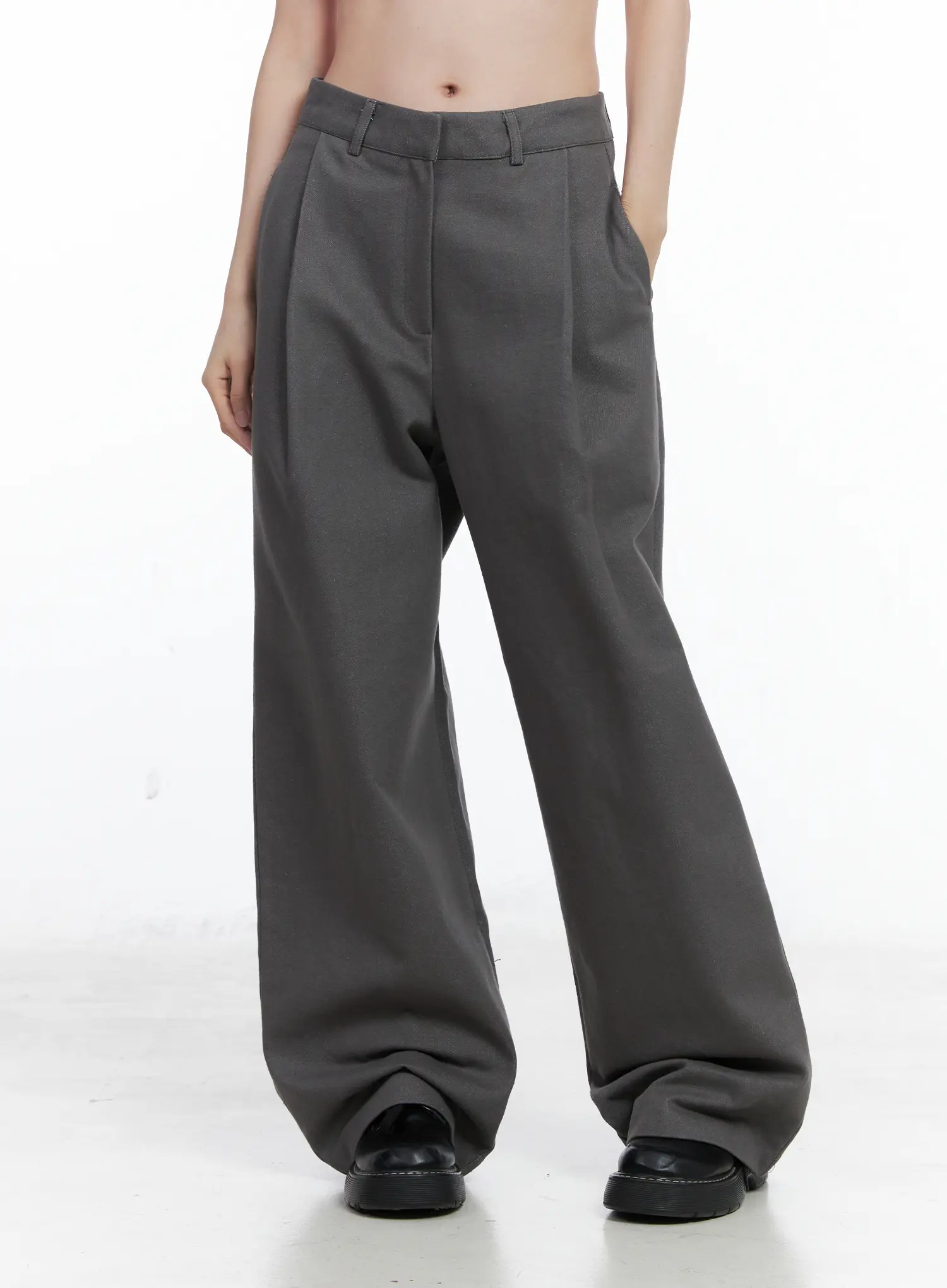 Pintuck Wide Trousers CN519 - Image 9
