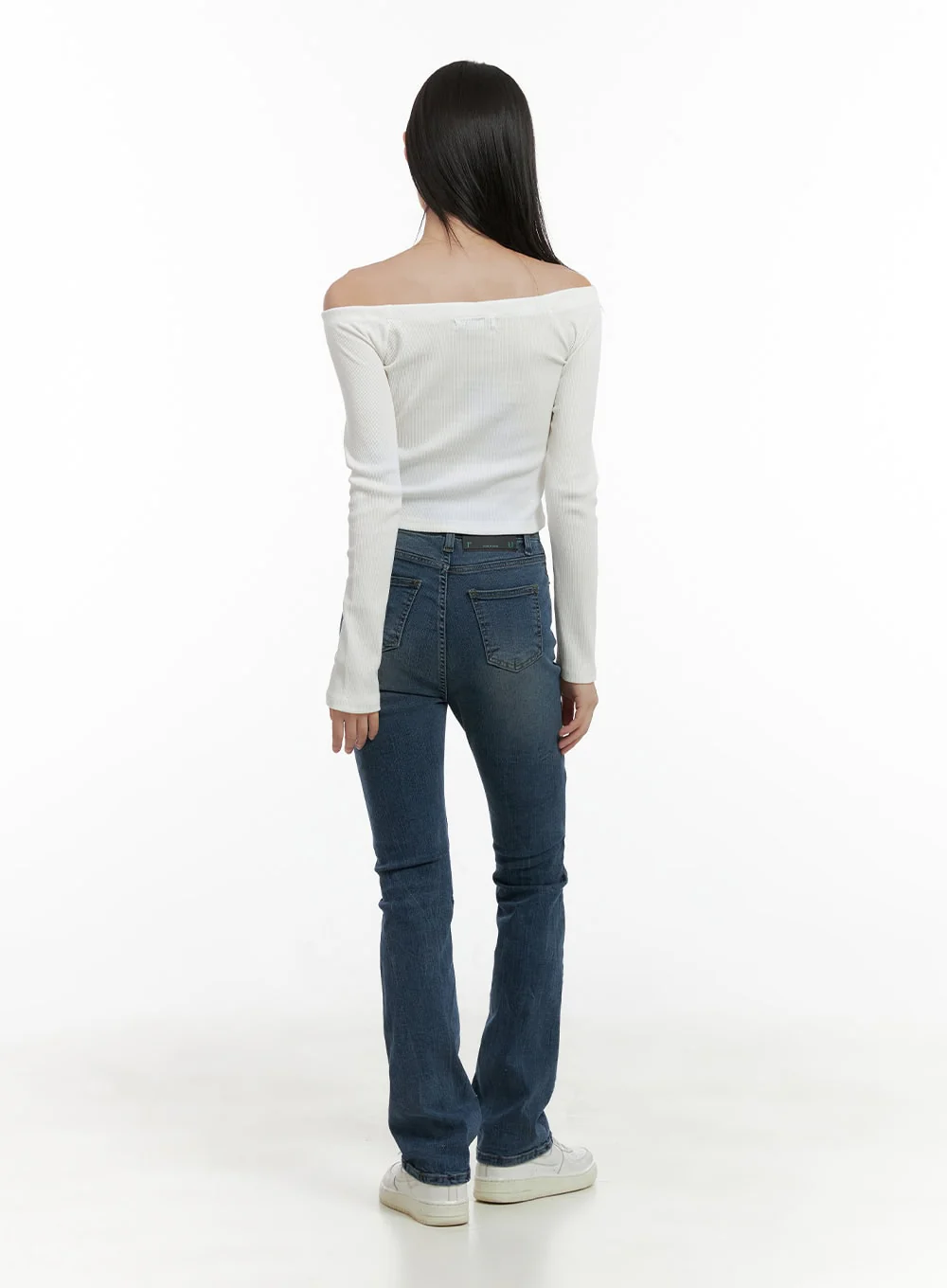 Pixie Slim Washed Bootcut Jeans CG427 - Image 4