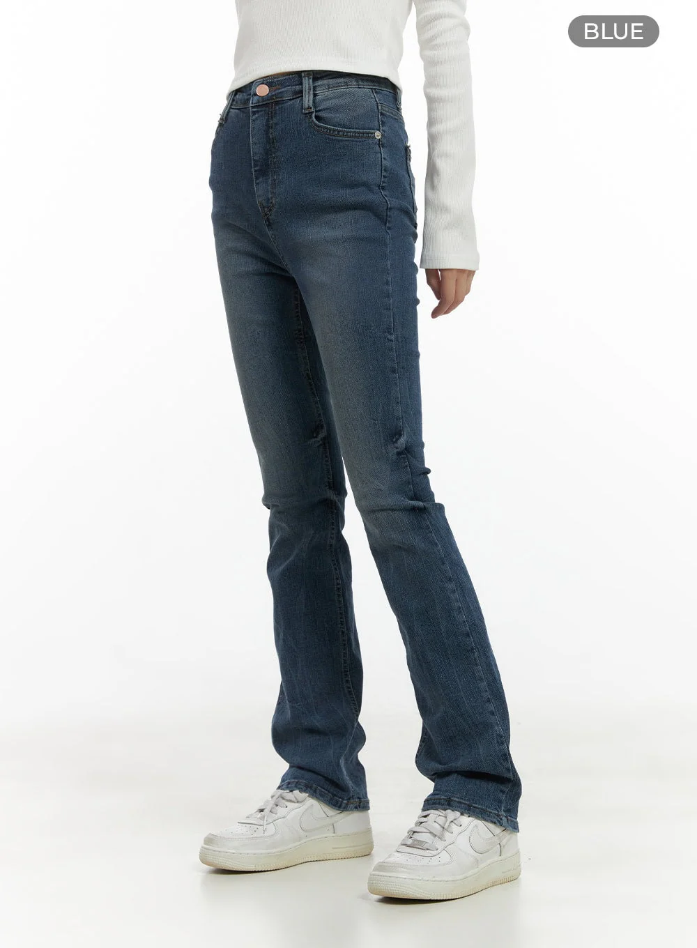 Pixie Slim Washed Bootcut Jeans CG427 - Image 7