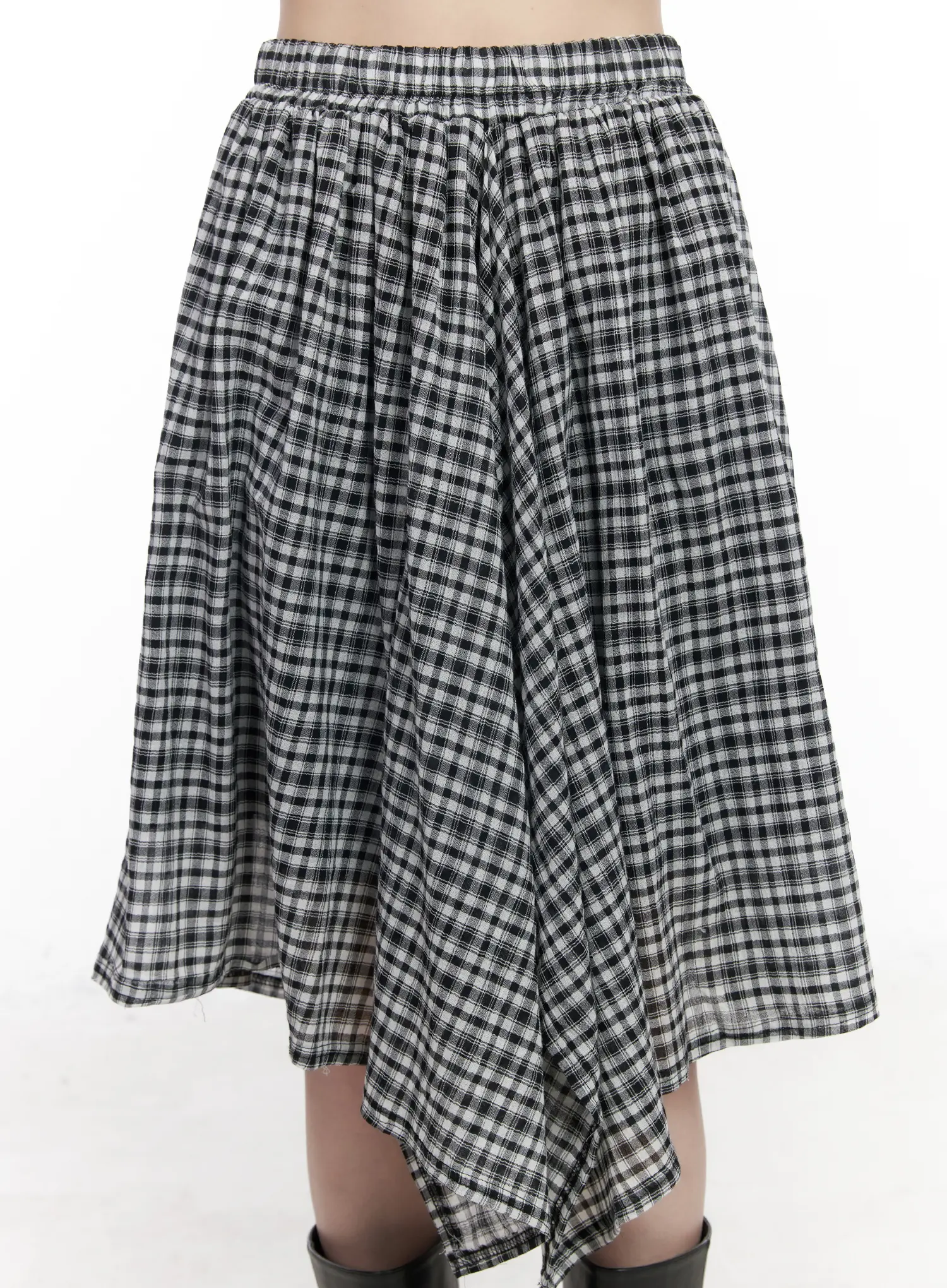 Plaid Asymmetrical Midi Skirt CM524 - Image 10